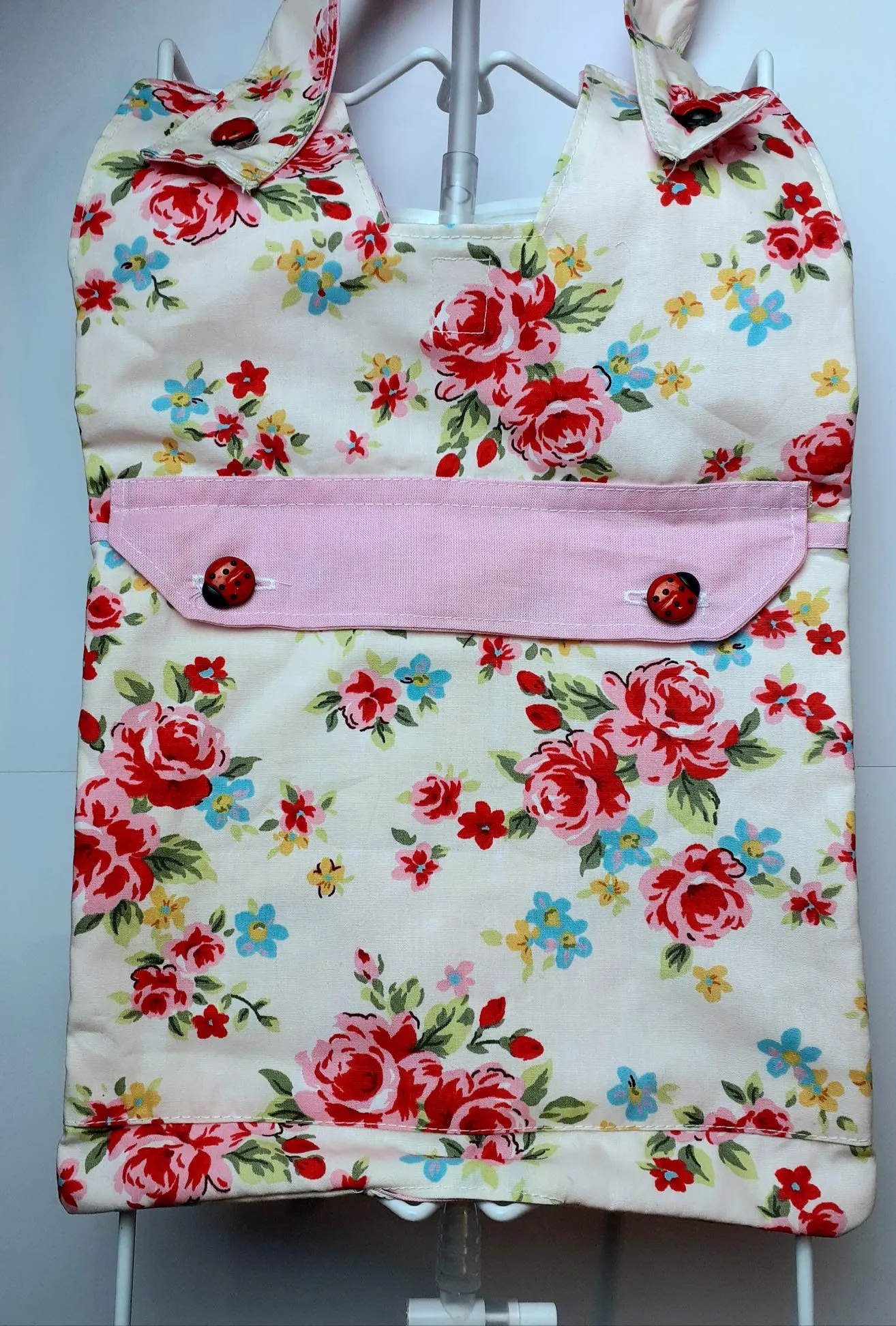 100% Cotton Catheter Night Bag Holder with a Pocket, Tube Cover (1 Meter Long) and Adjustable Handle. Cover for a Catheter Night Bag. Ideal for a Wheelchair User.