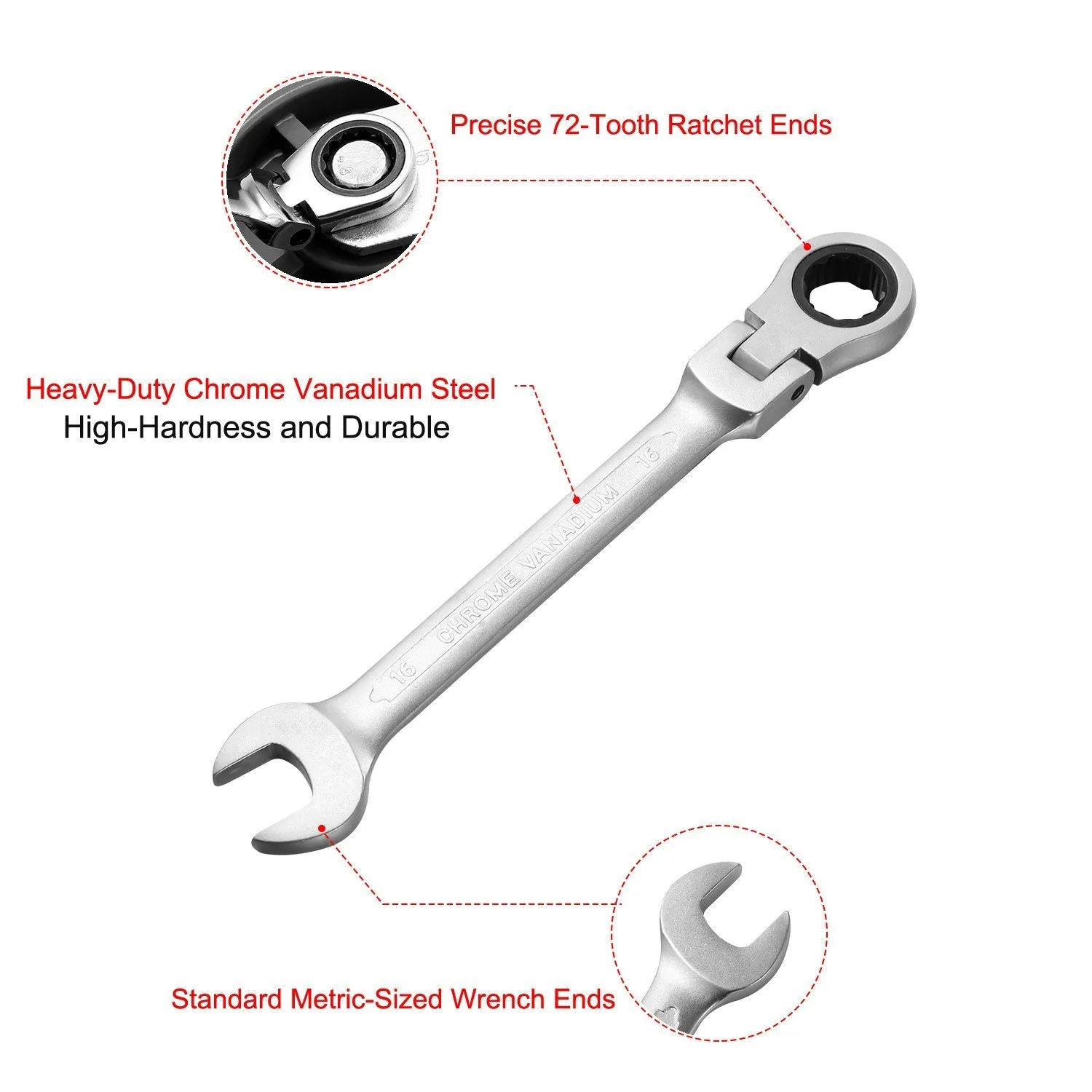 12-Piece Set: 8-19mm Metric Combination Wrench