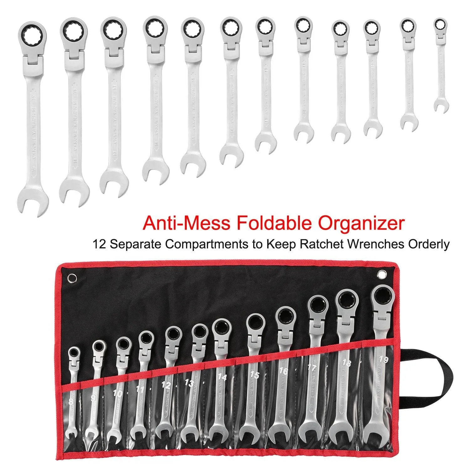 12-Piece Set: 8-19mm Metric Combination Wrench