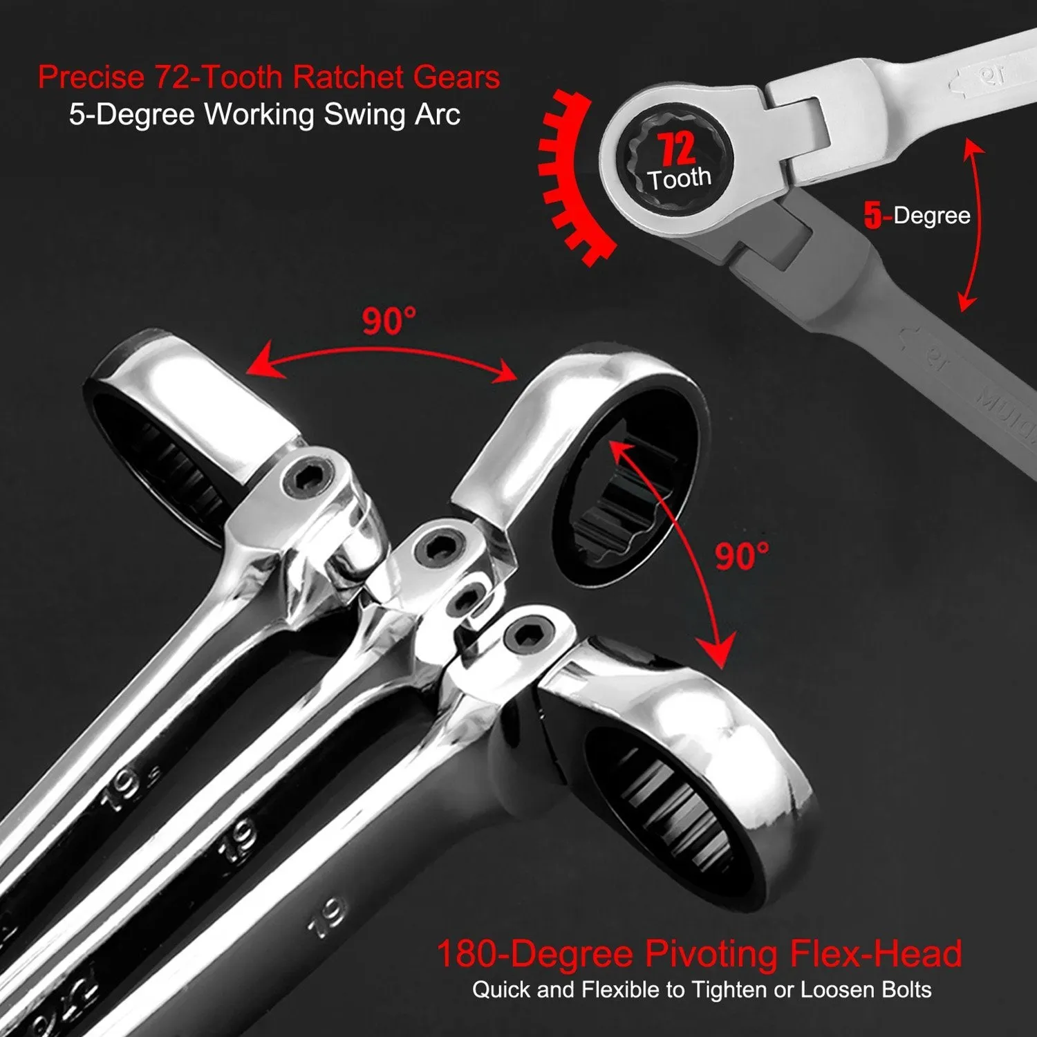 12-Piece Set: 8-19mm Metric Combination Wrench