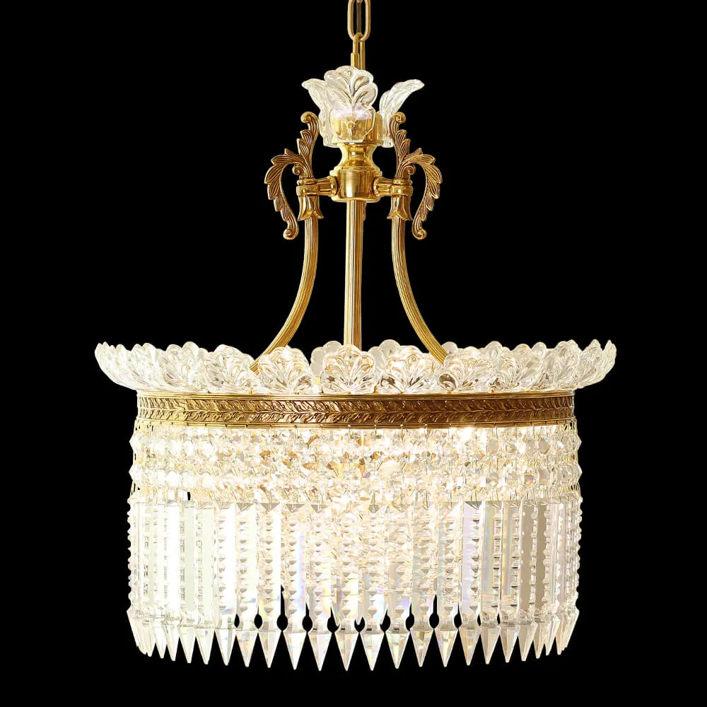 16-28 Inch Multiple Size Baccarat Inspired Copper and Crystal Chandelier Lighting