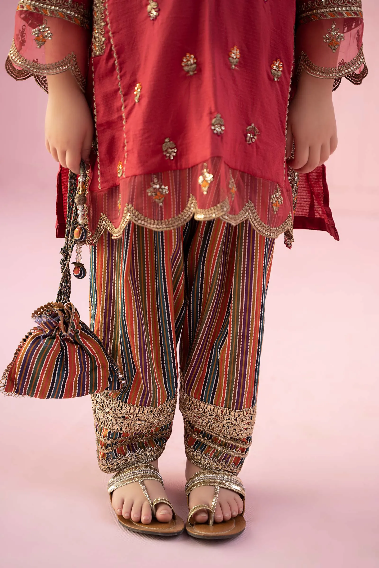 3 Piece Embroidered Dobby Suit | MKD-EF24-05