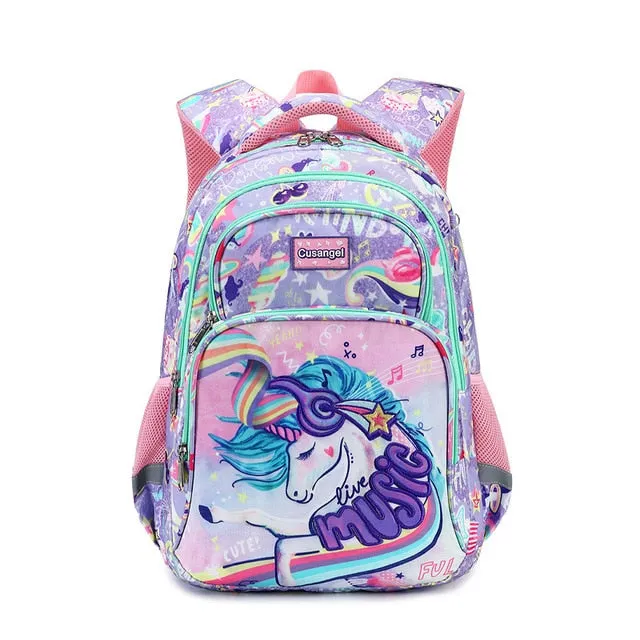 3pcs Set of Teenager Cartoon Dinosaur Anime School Bags