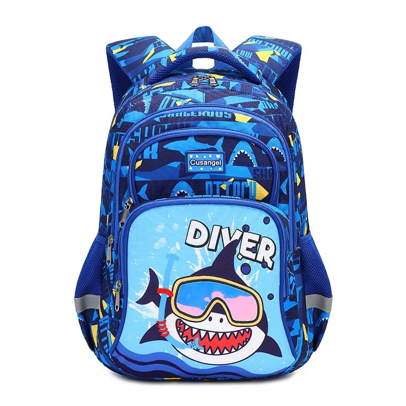 3pcs Set of Teenager Cartoon Dinosaur Anime School Bags