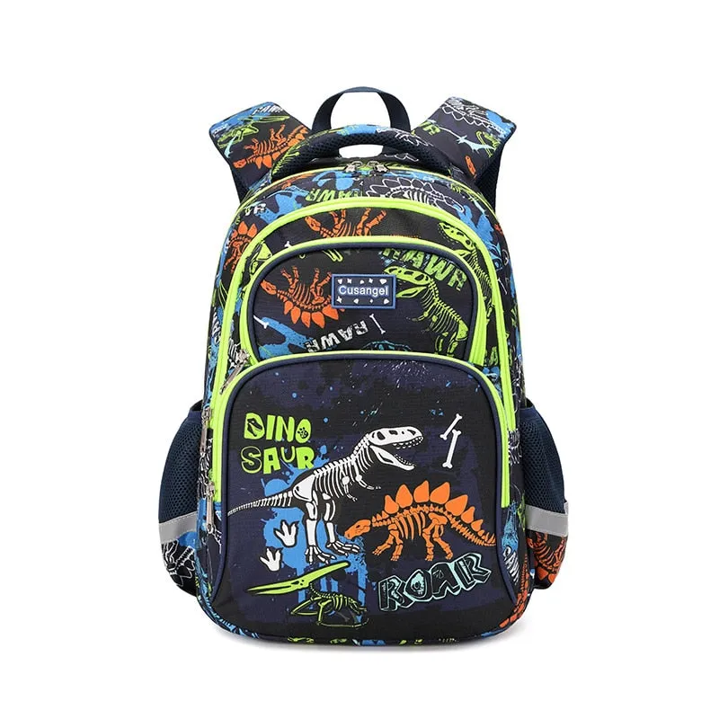 3pcs Set of Teenager Cartoon Dinosaur Anime School Bags