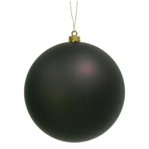 6" Chocolate Matte Ball UV Drilled 4/Bag