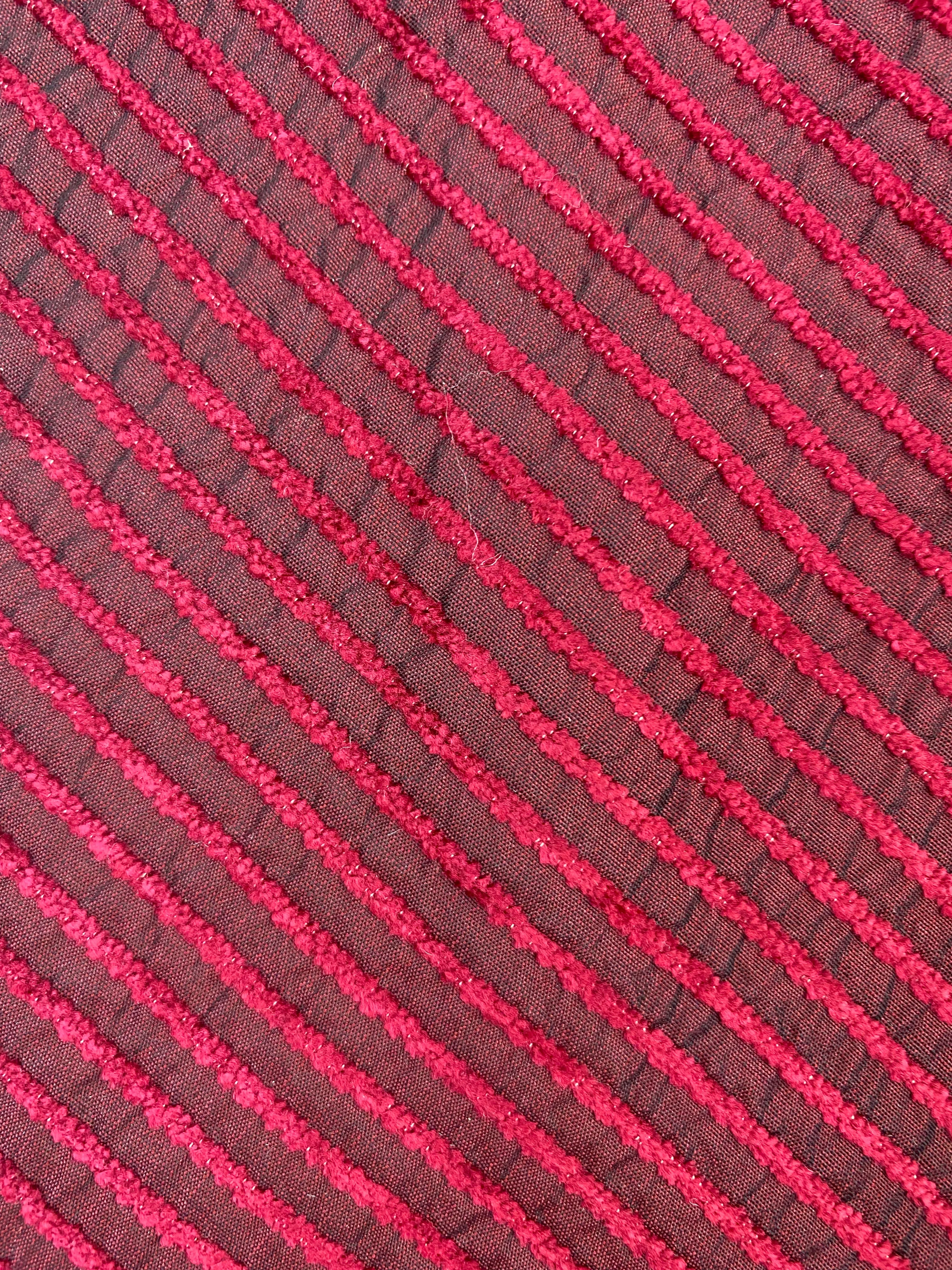 90s Deadstock Silk Necktie, Men's Vintage Wine Monochrome Diagonal Stripe Tie, NOS