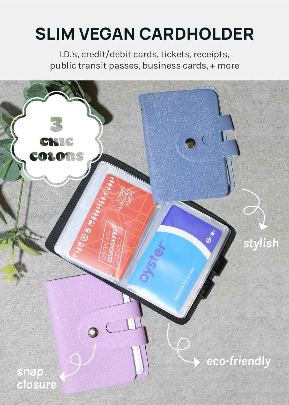 A  Slim Vegan Card Holder