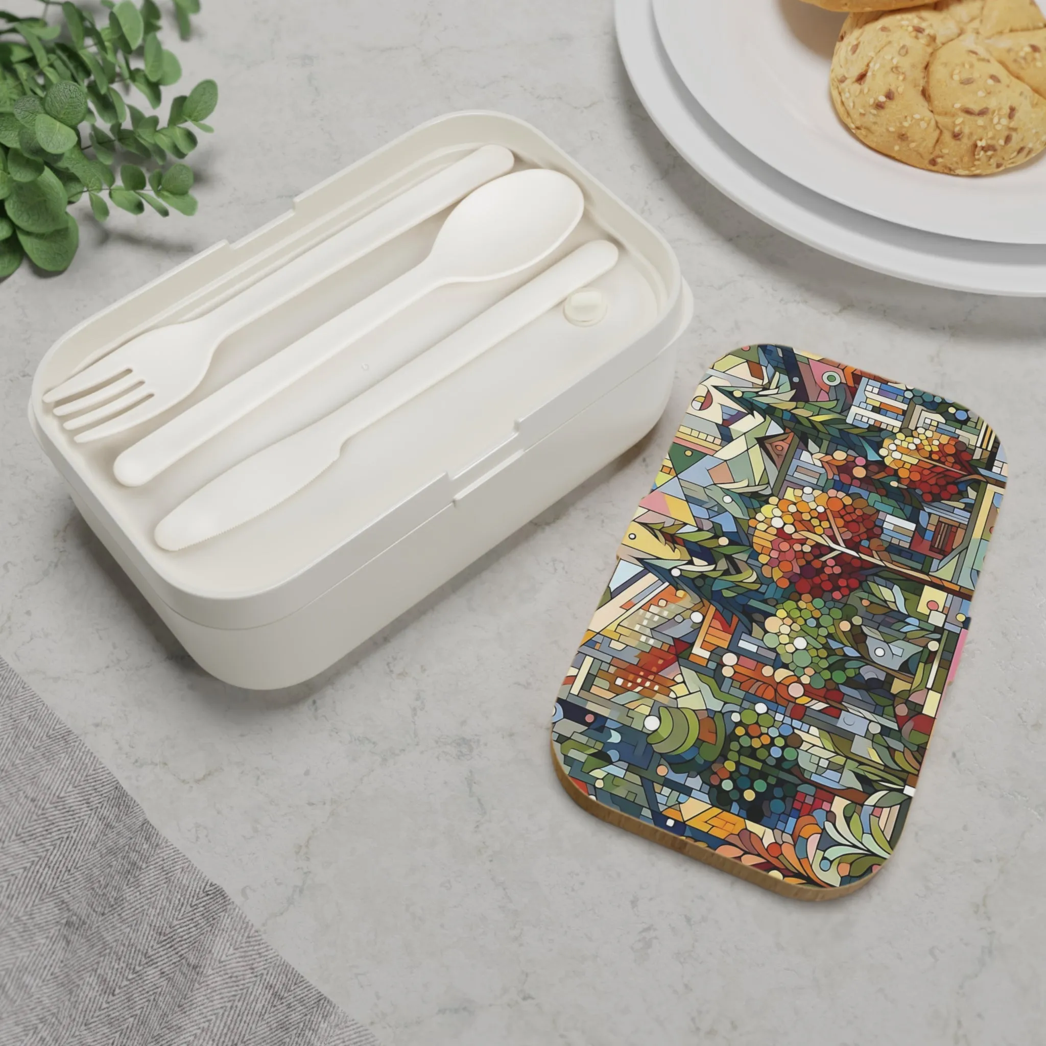 Abstract and artistic design of trees Bento Lunch Box