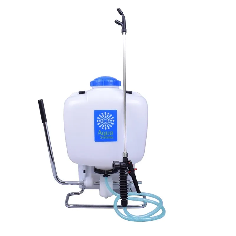 Aqua Systems 15L Backpack Garden Sprayer/Dual Head/Pressure Pump Sprayer Nozzles