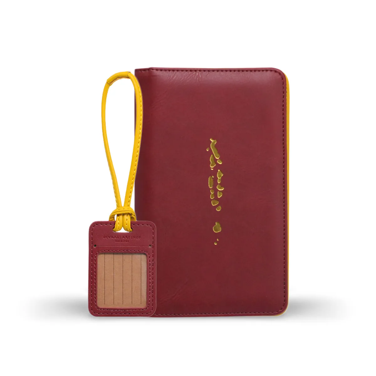 Bag Tag (Crimson/Yellow)