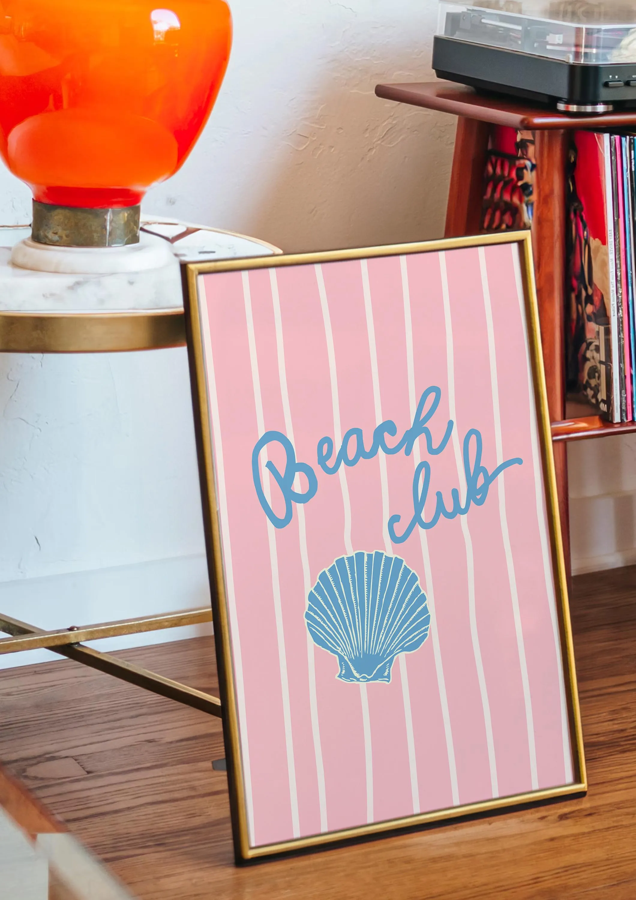 Beach Club Digital Art Print