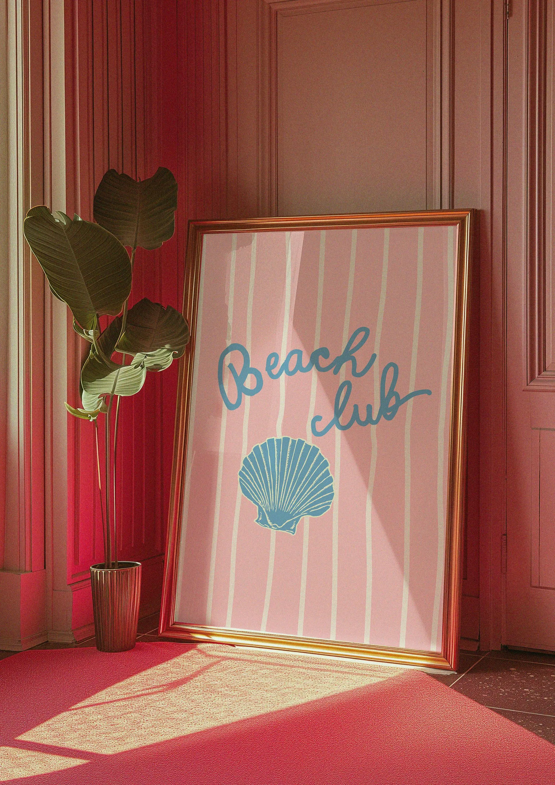 Beach Club Digital Art Print