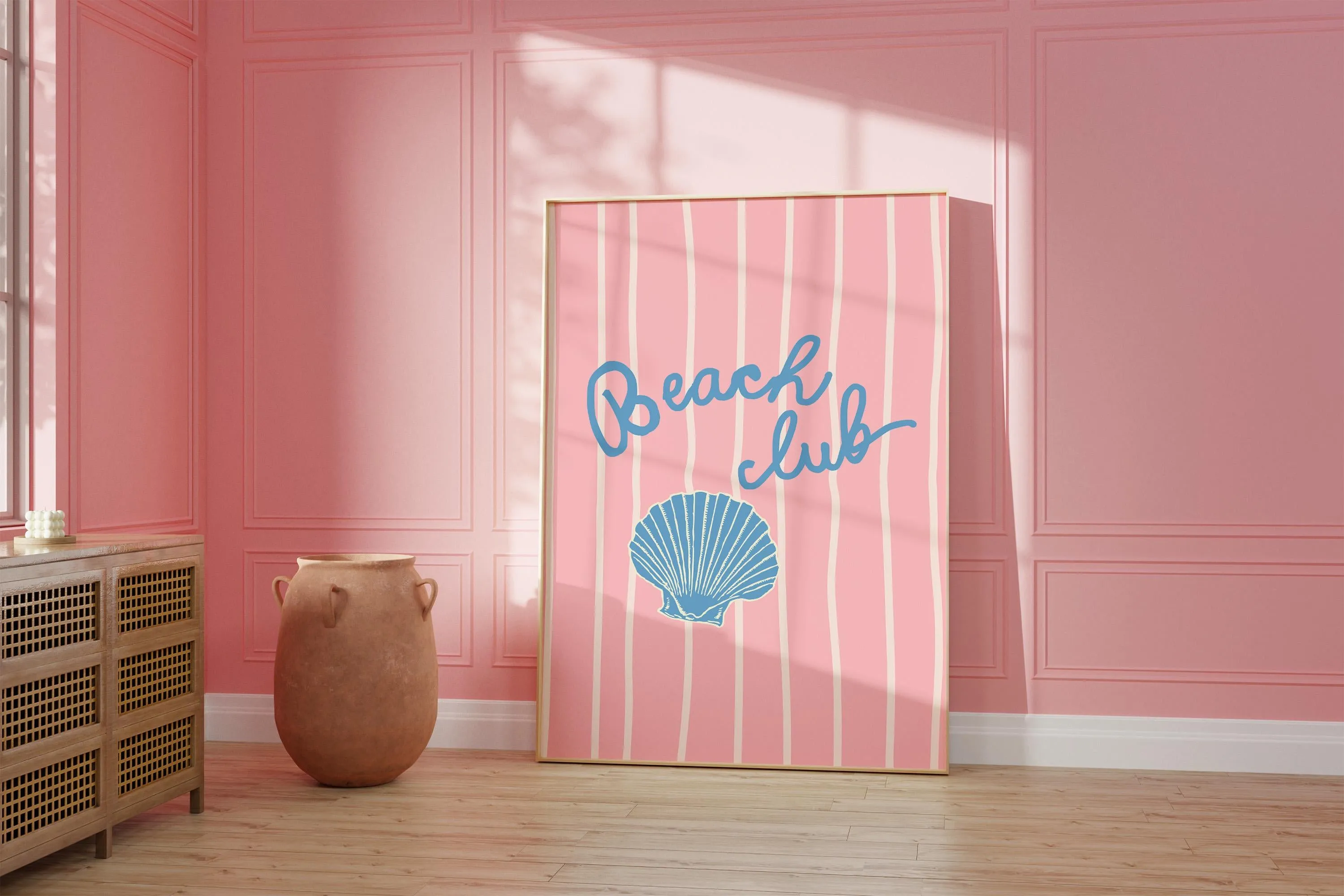 Beach Club Digital Art Print
