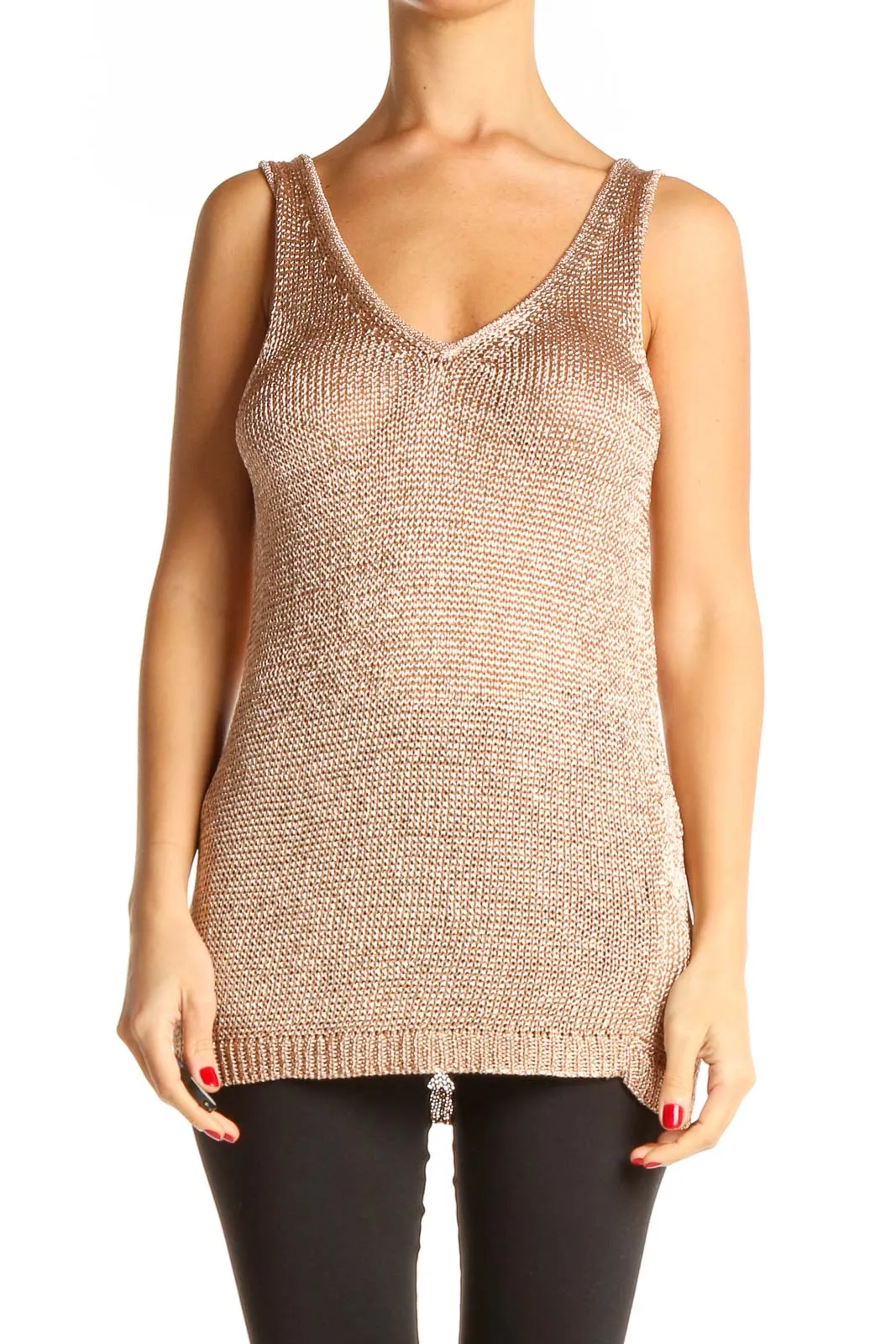 Beige Chic Knitted Top