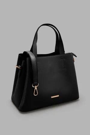 Black Crossbody Bag With Handle