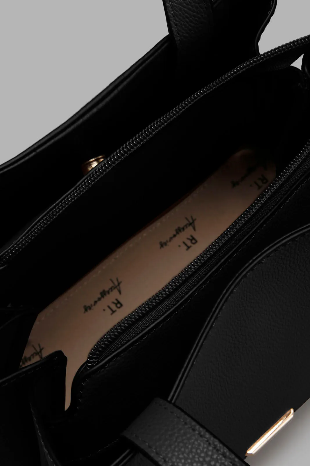 Black Crossbody Bag With Handle