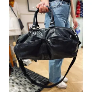 Black Leather overnight Bag #bob my