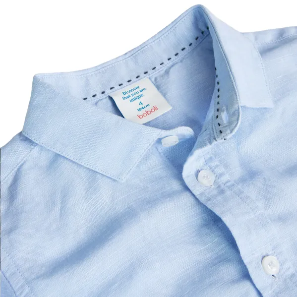 Boboli Camicia di lino da bambino 738288 2294 blu