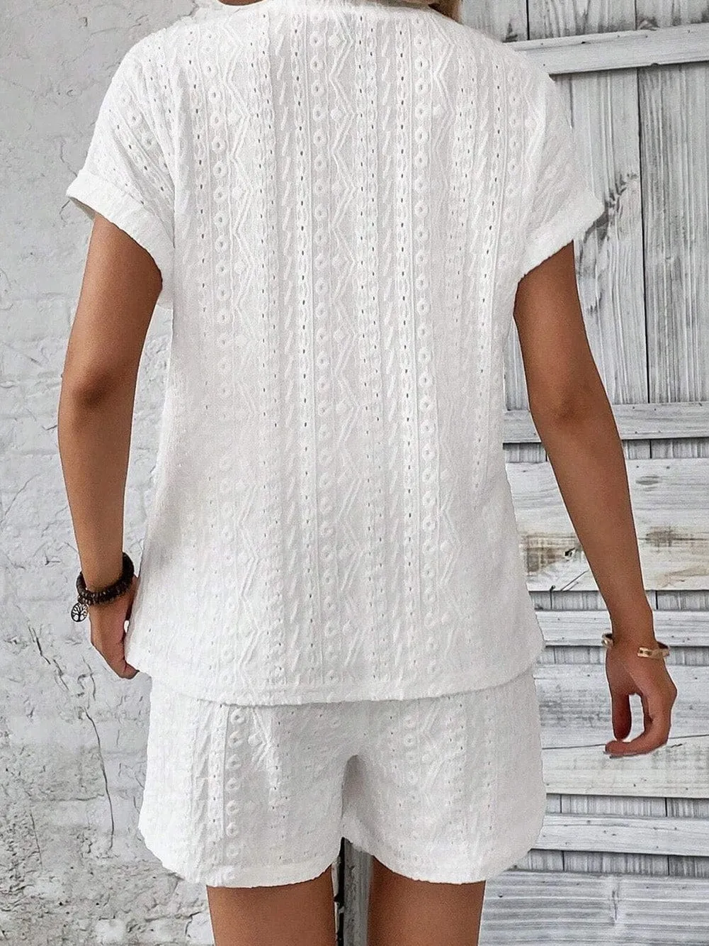 Boho-Chic Eyelet Jumpsuit