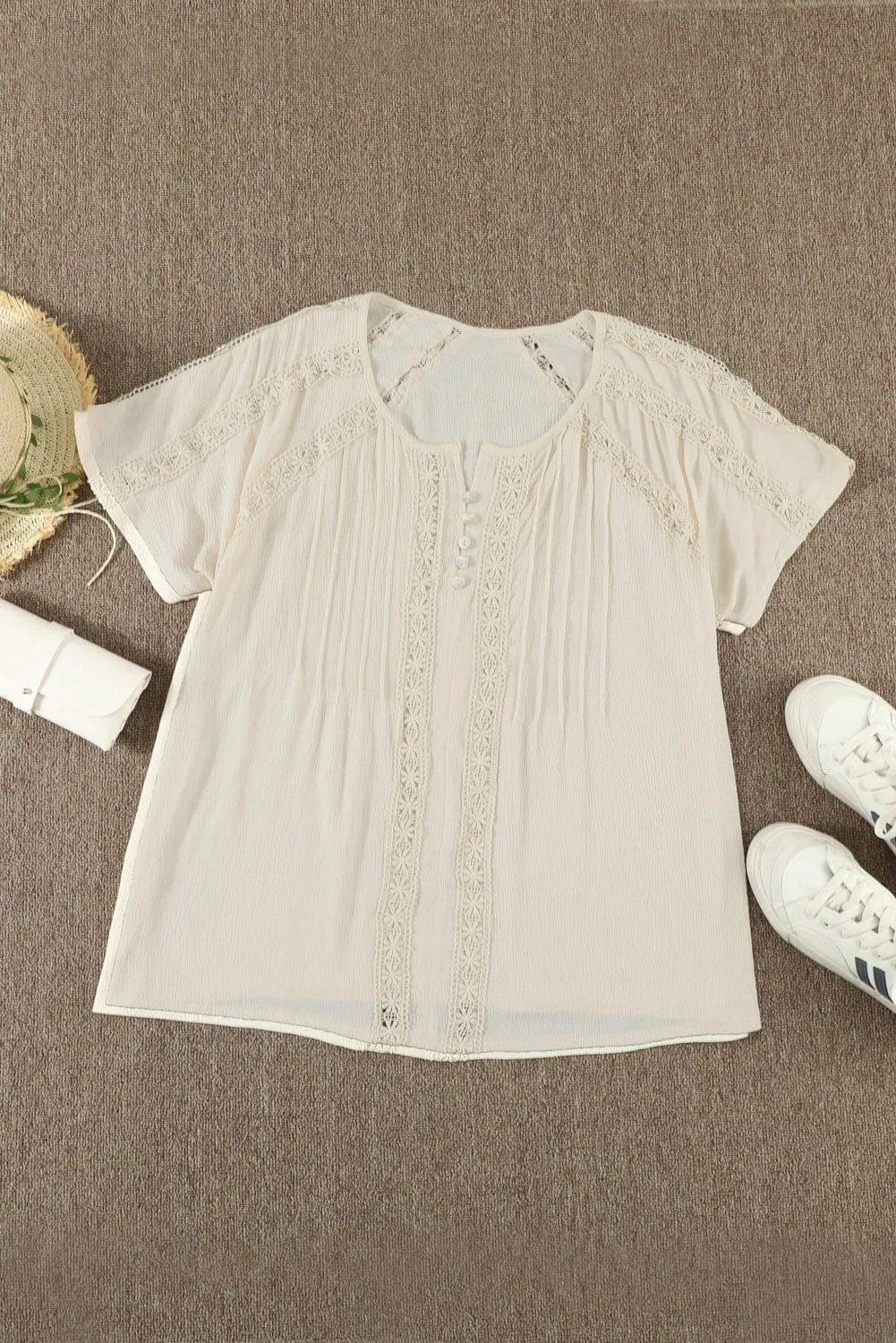 Boho-Chic Eyelet Jumpsuit
