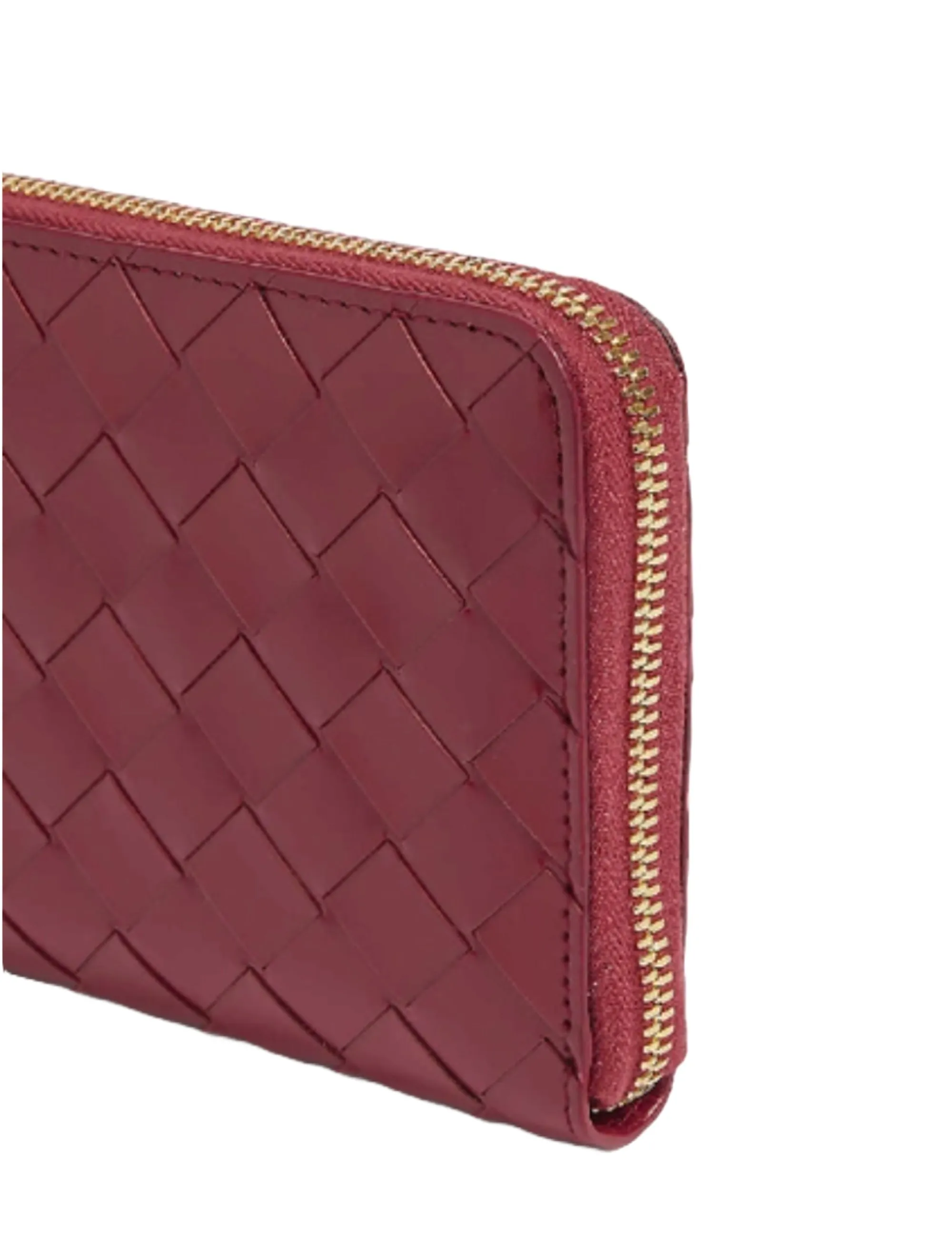 Bottega Veneta Intrecciato Zip Leather Wallet