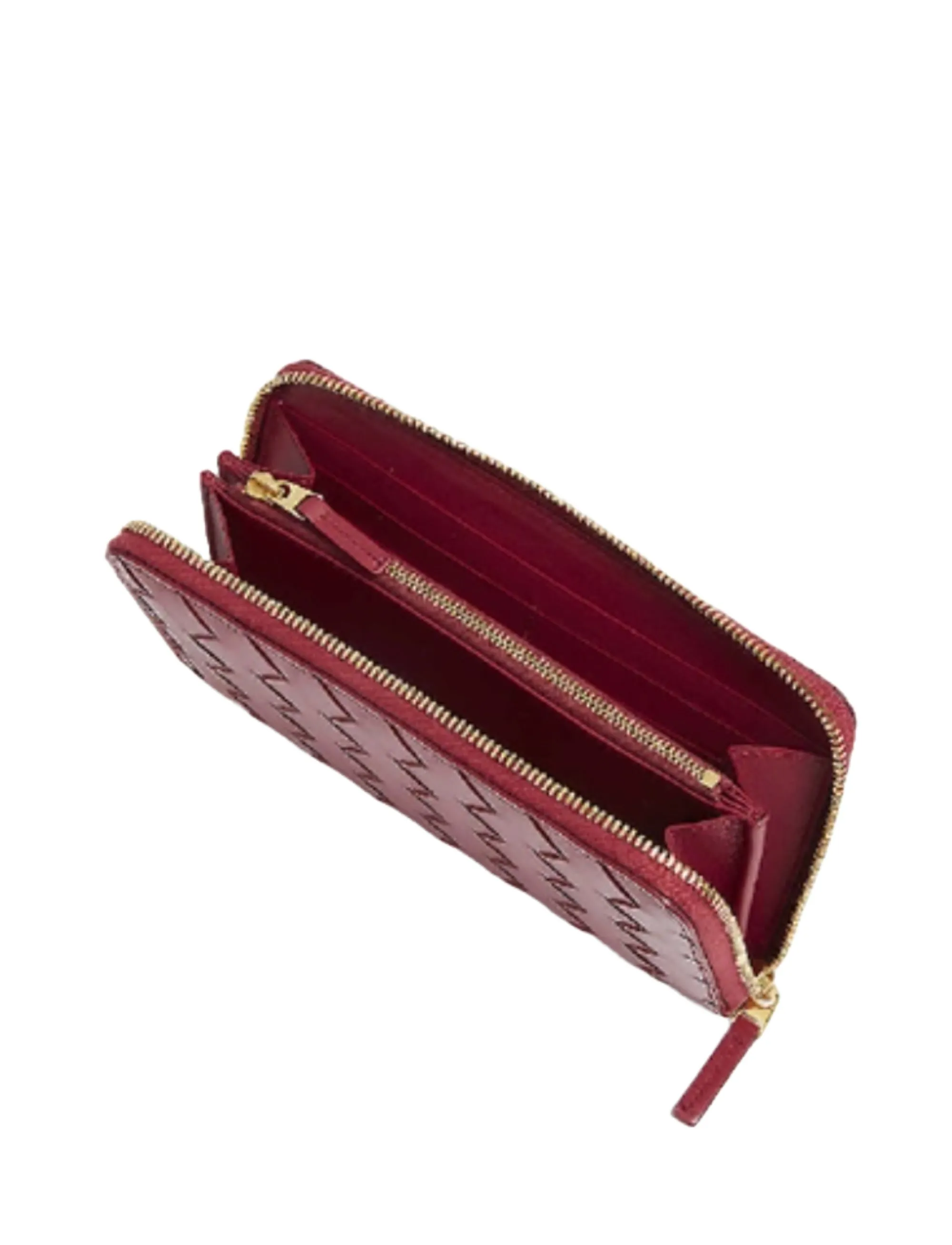 Bottega Veneta Intrecciato Zip Leather Wallet