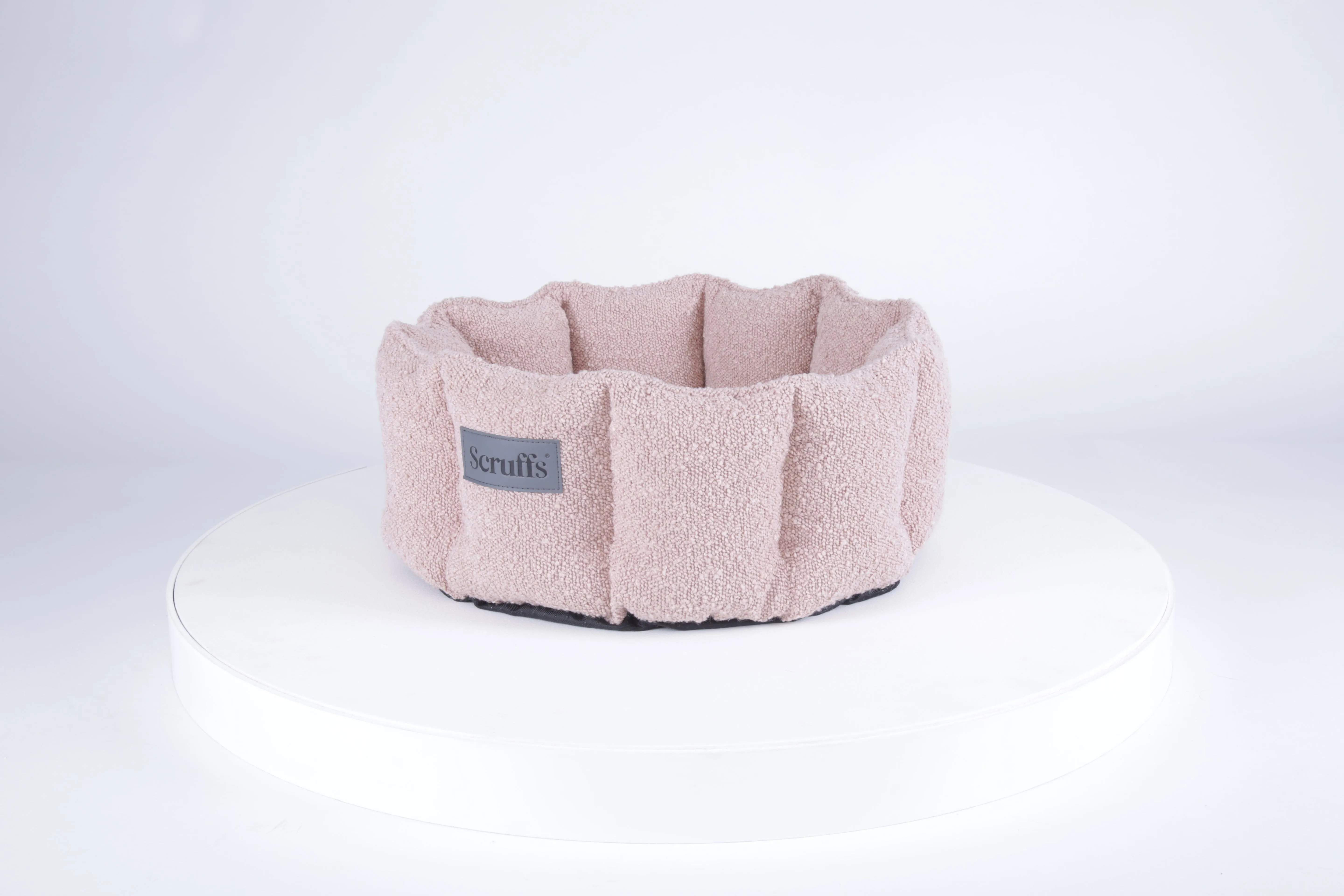 Boucle Cat Bed - Blush Pink