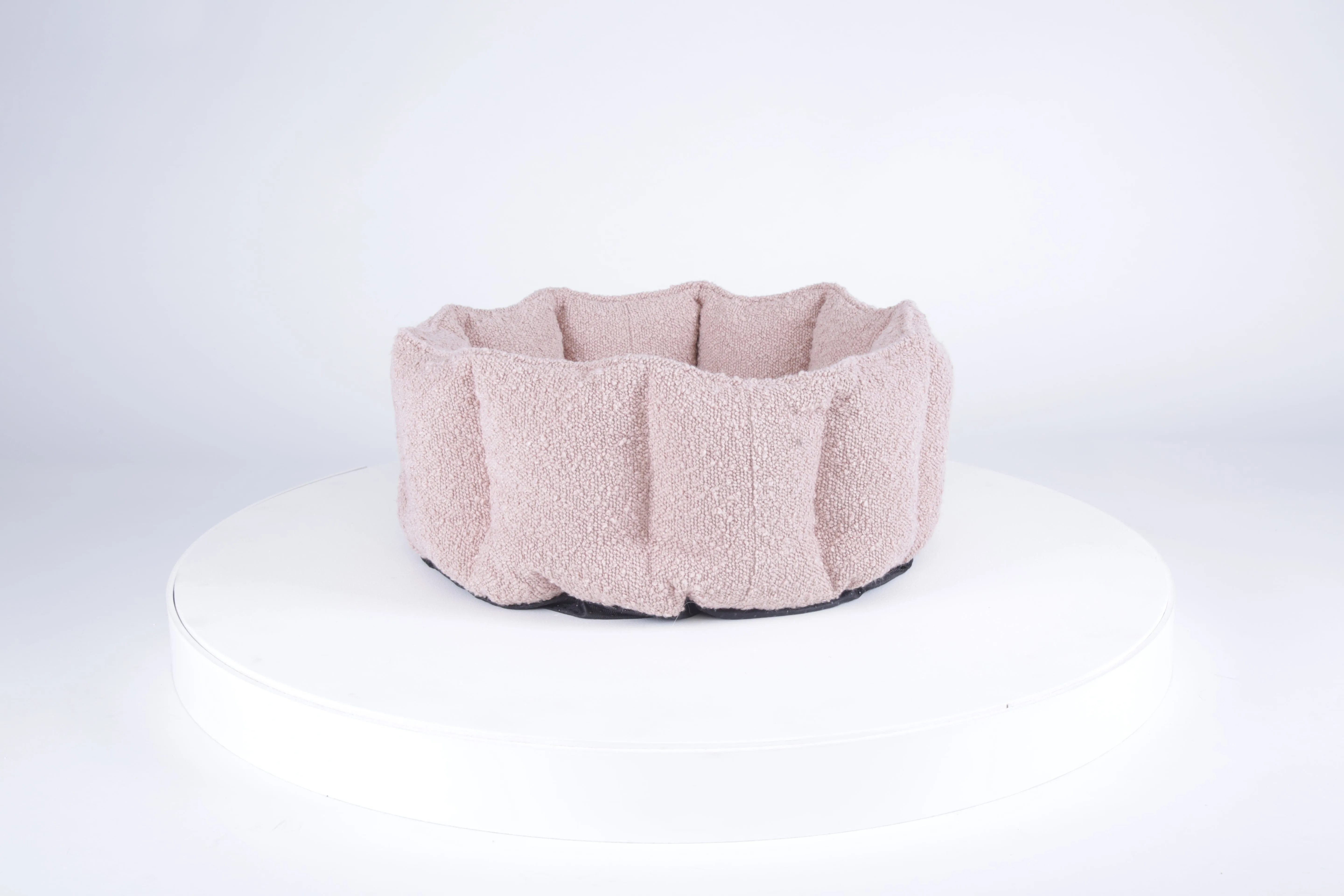 Boucle Cat Bed - Blush Pink