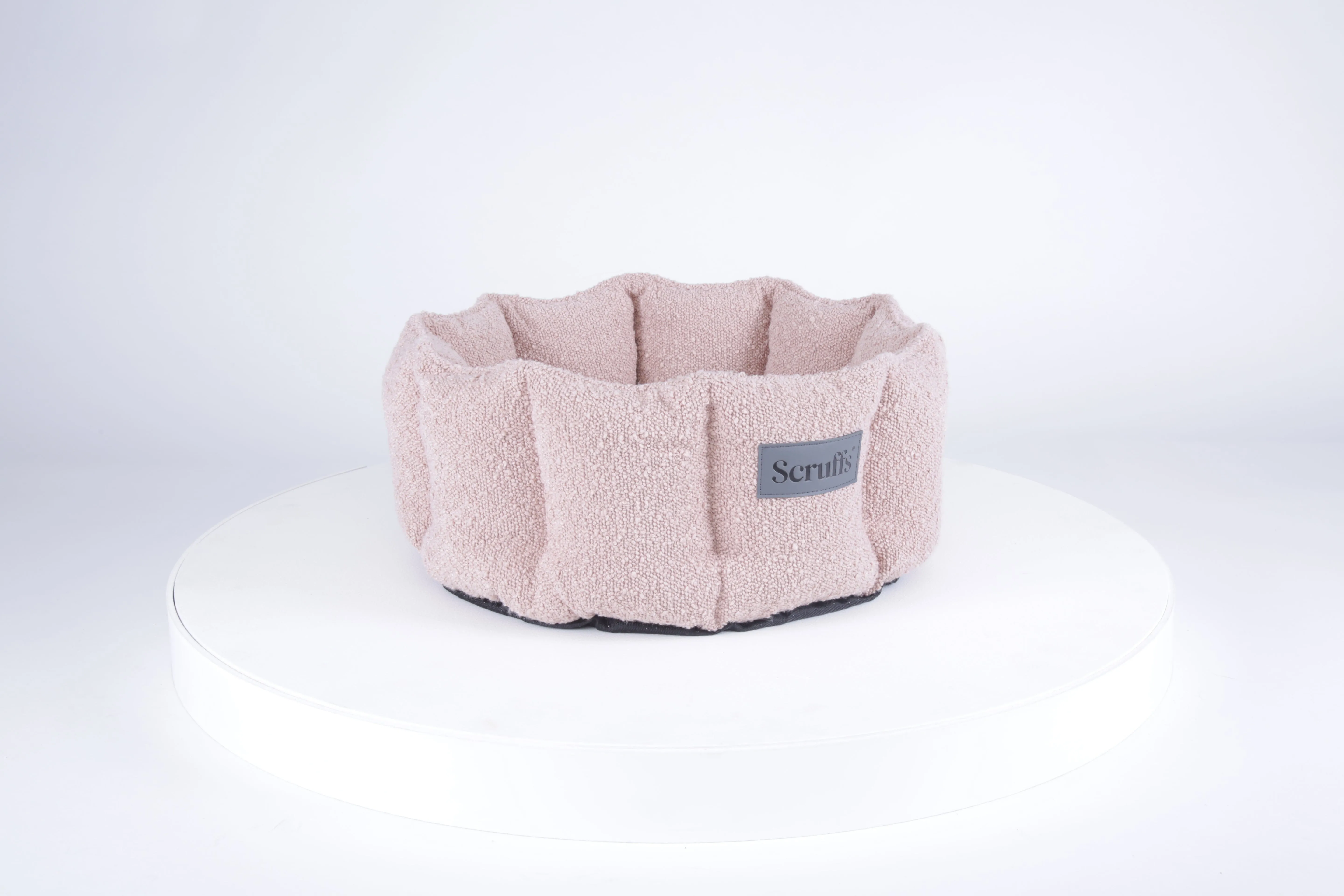 Boucle Cat Bed - Blush Pink
