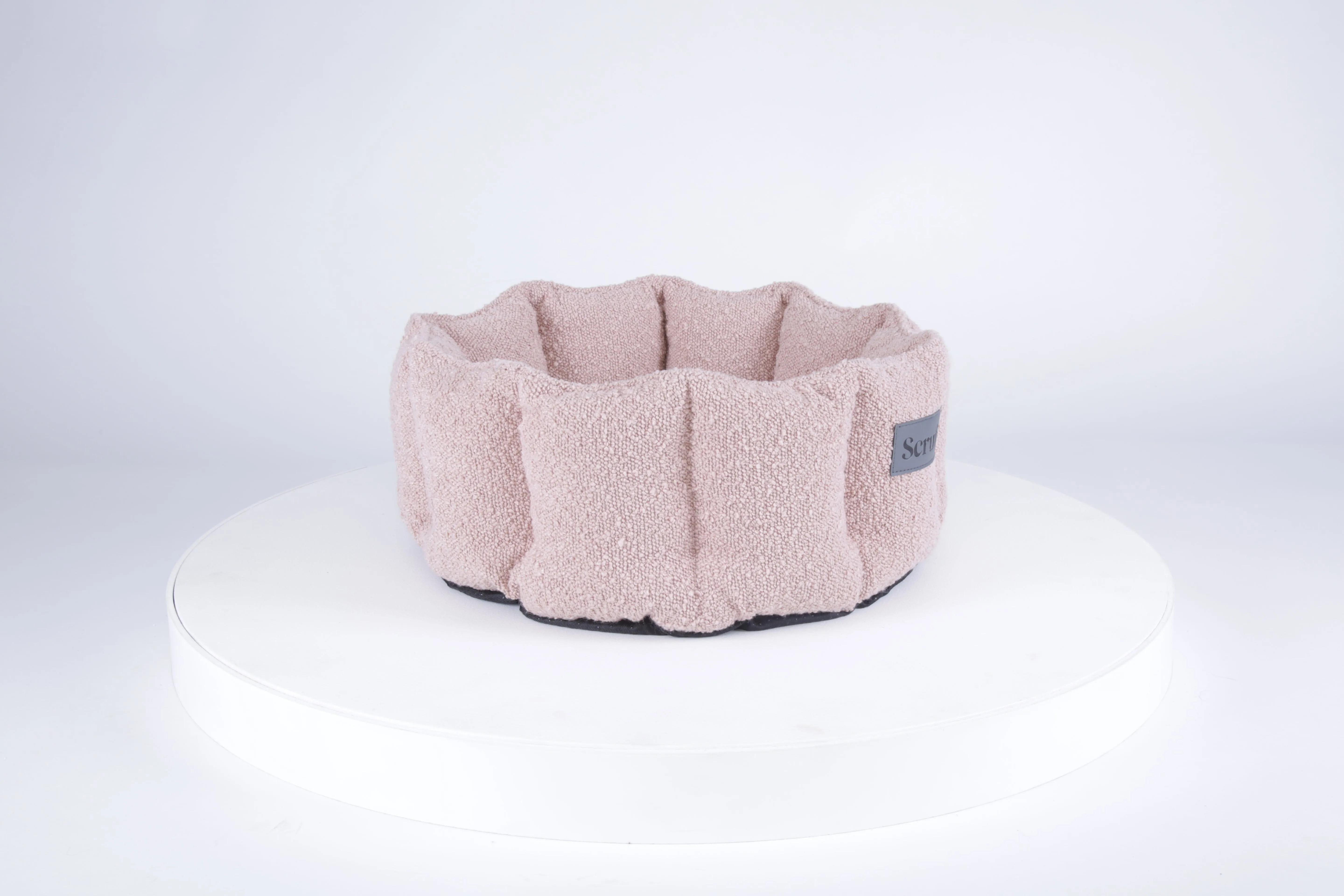 Boucle Cat Bed - Blush Pink