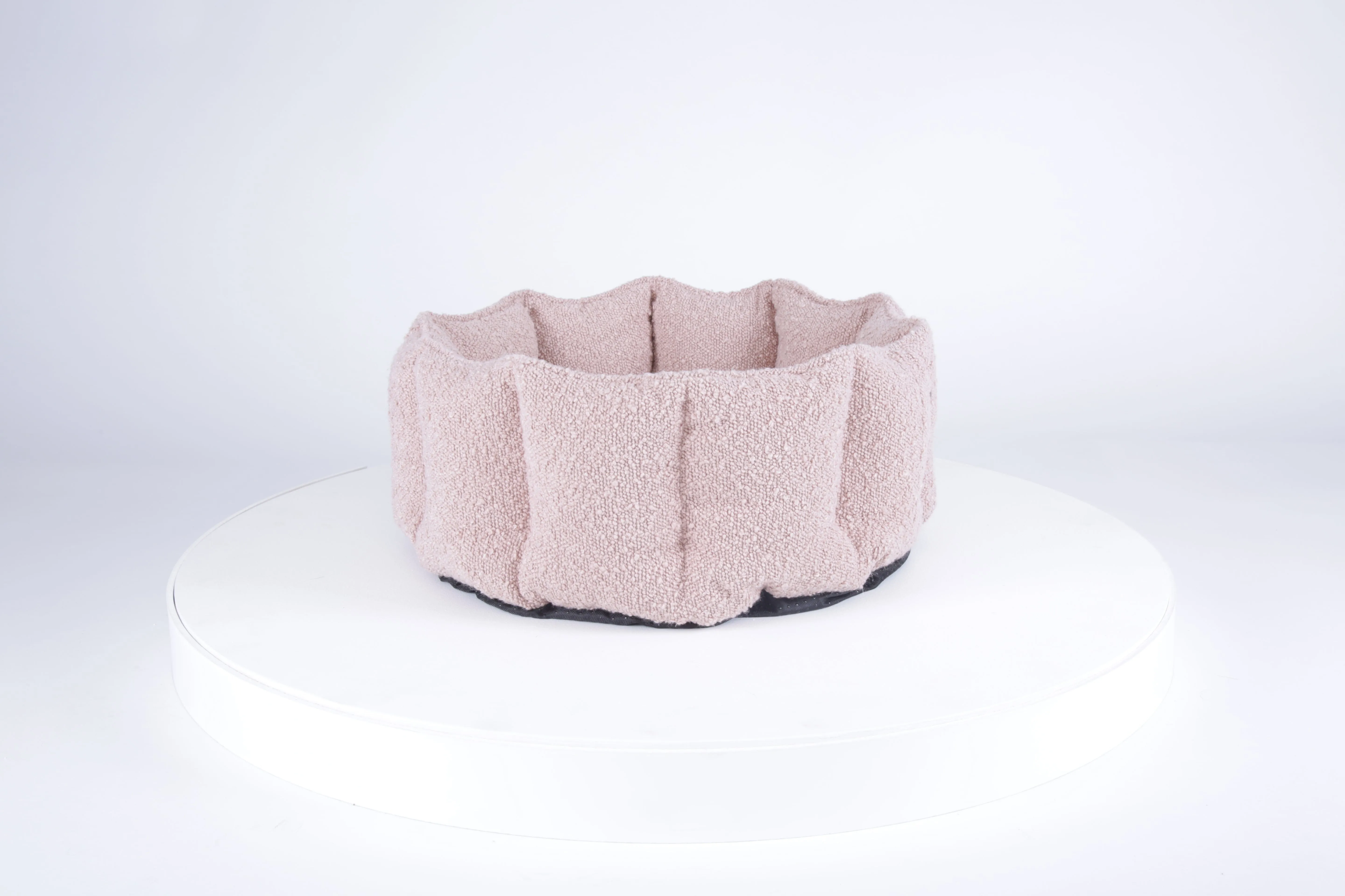 Boucle Cat Bed - Blush Pink