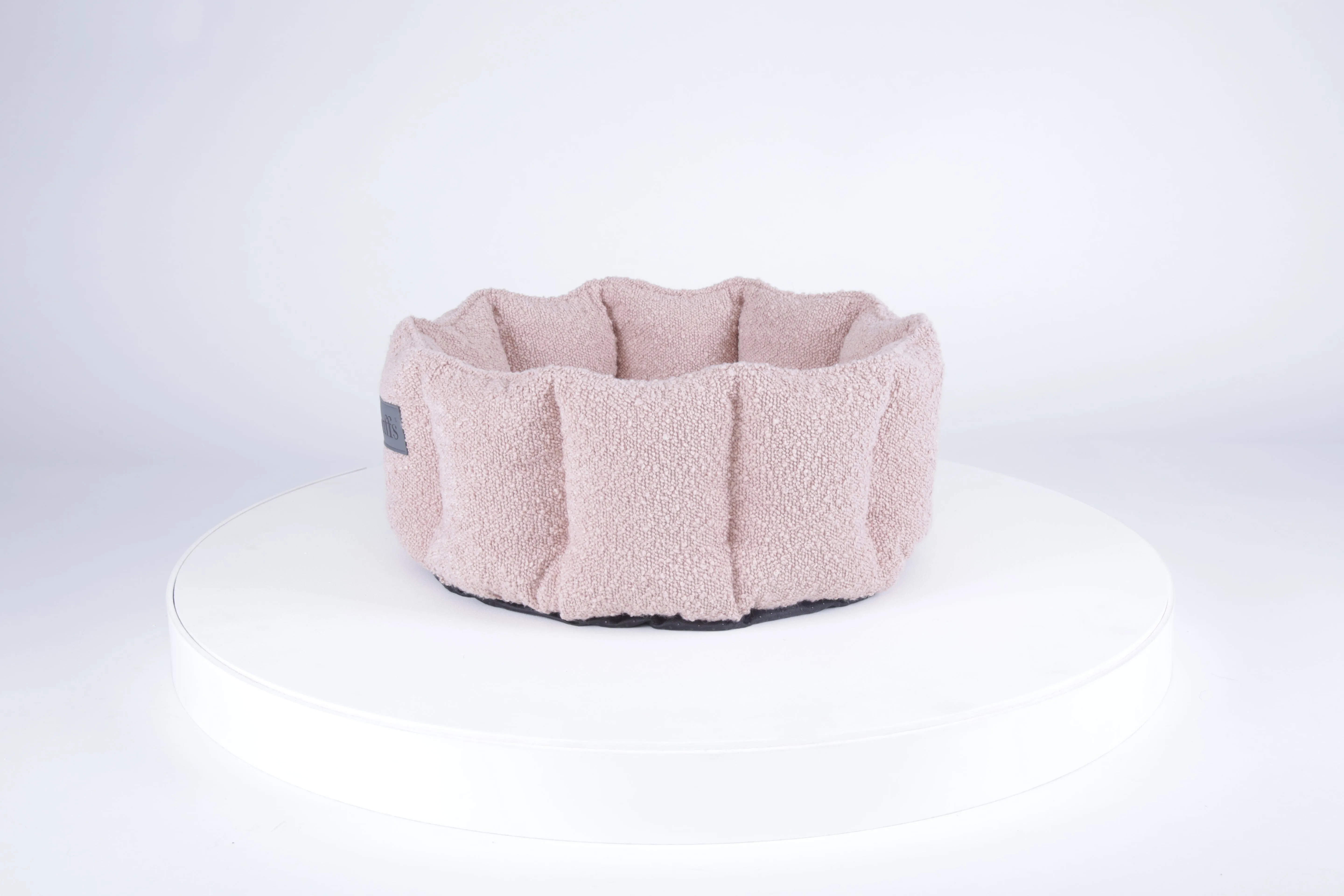 Boucle Cat Bed - Blush Pink