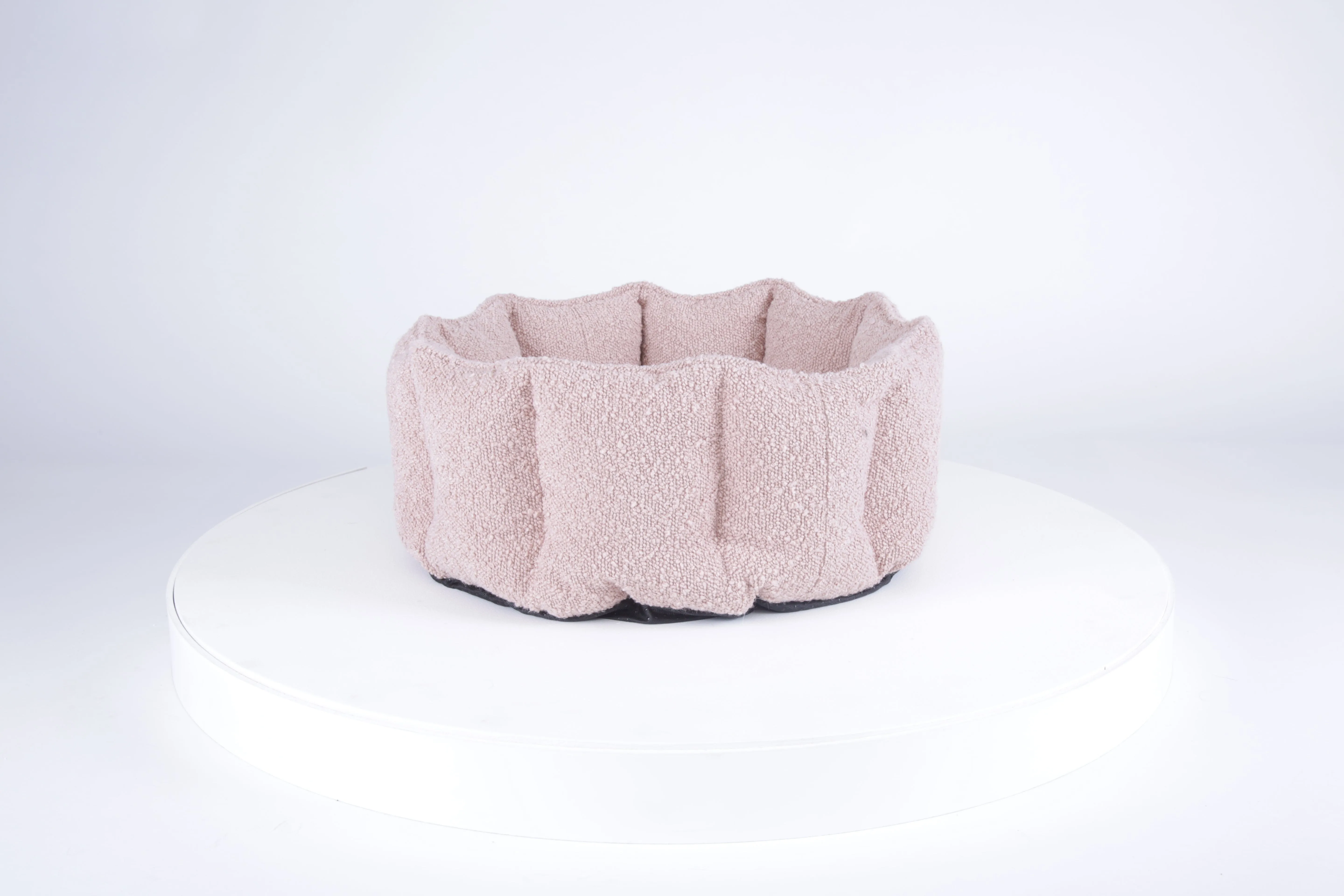 Boucle Cat Bed - Blush Pink