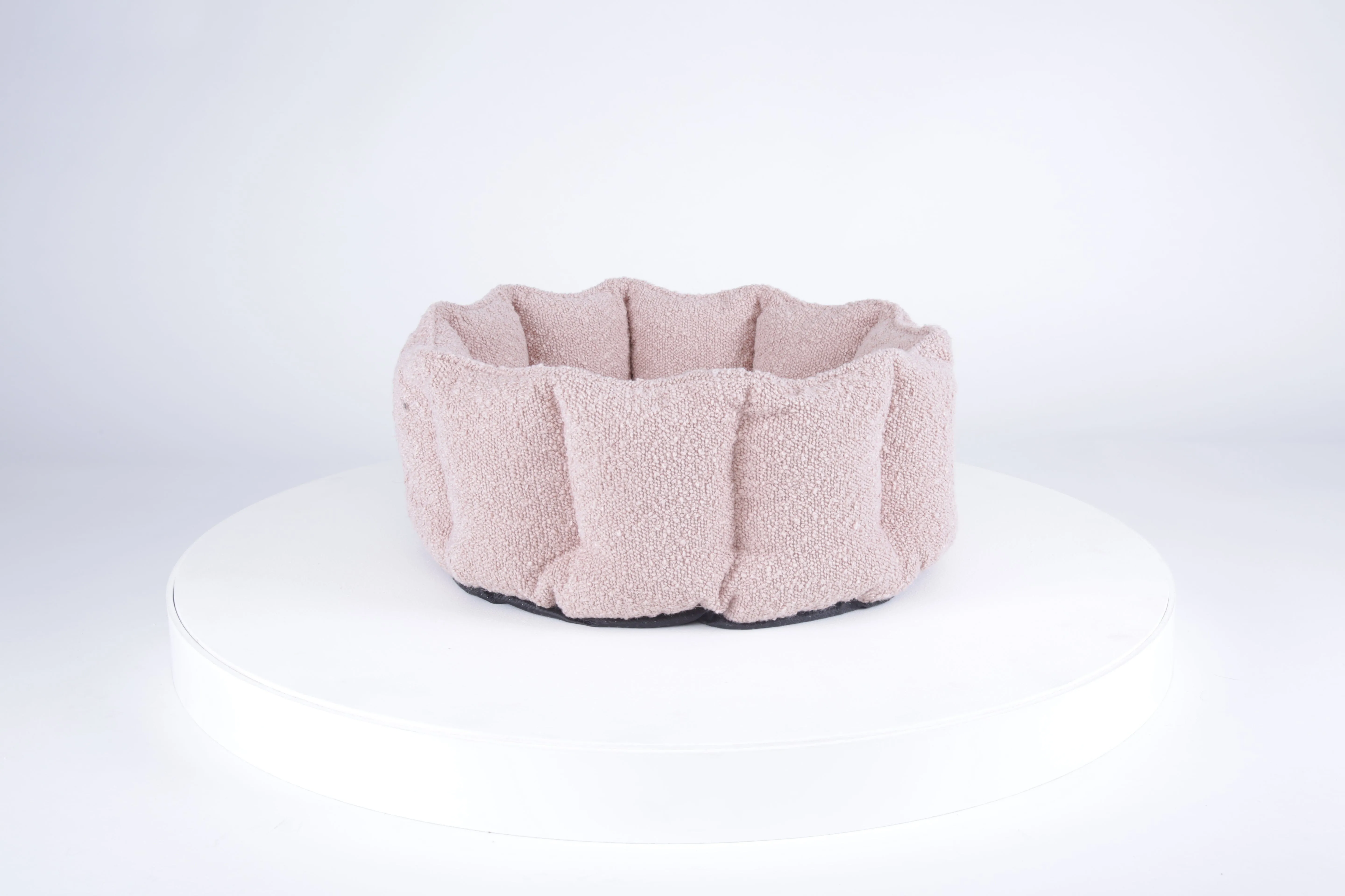 Boucle Cat Bed - Blush Pink