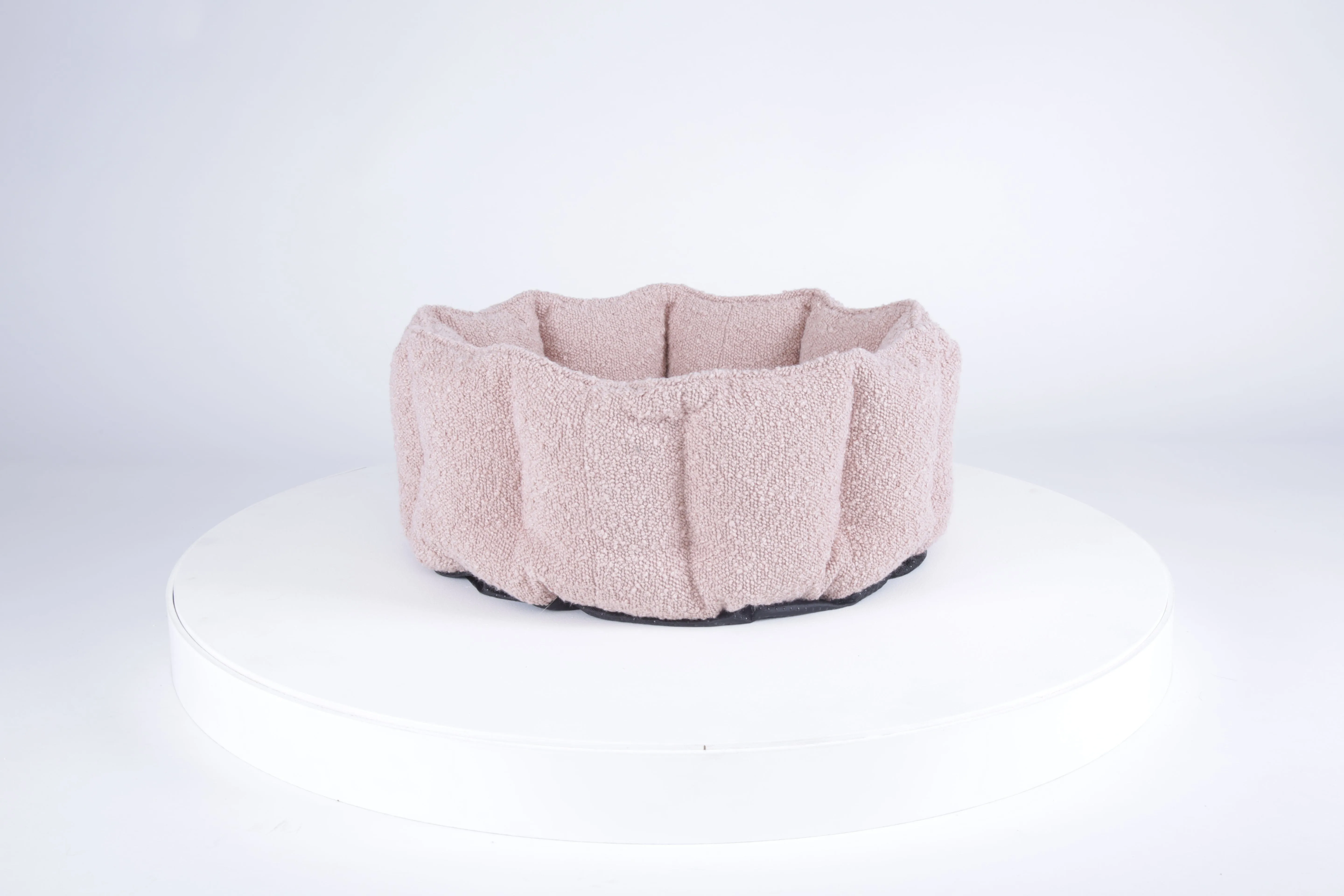 Boucle Cat Bed - Blush Pink
