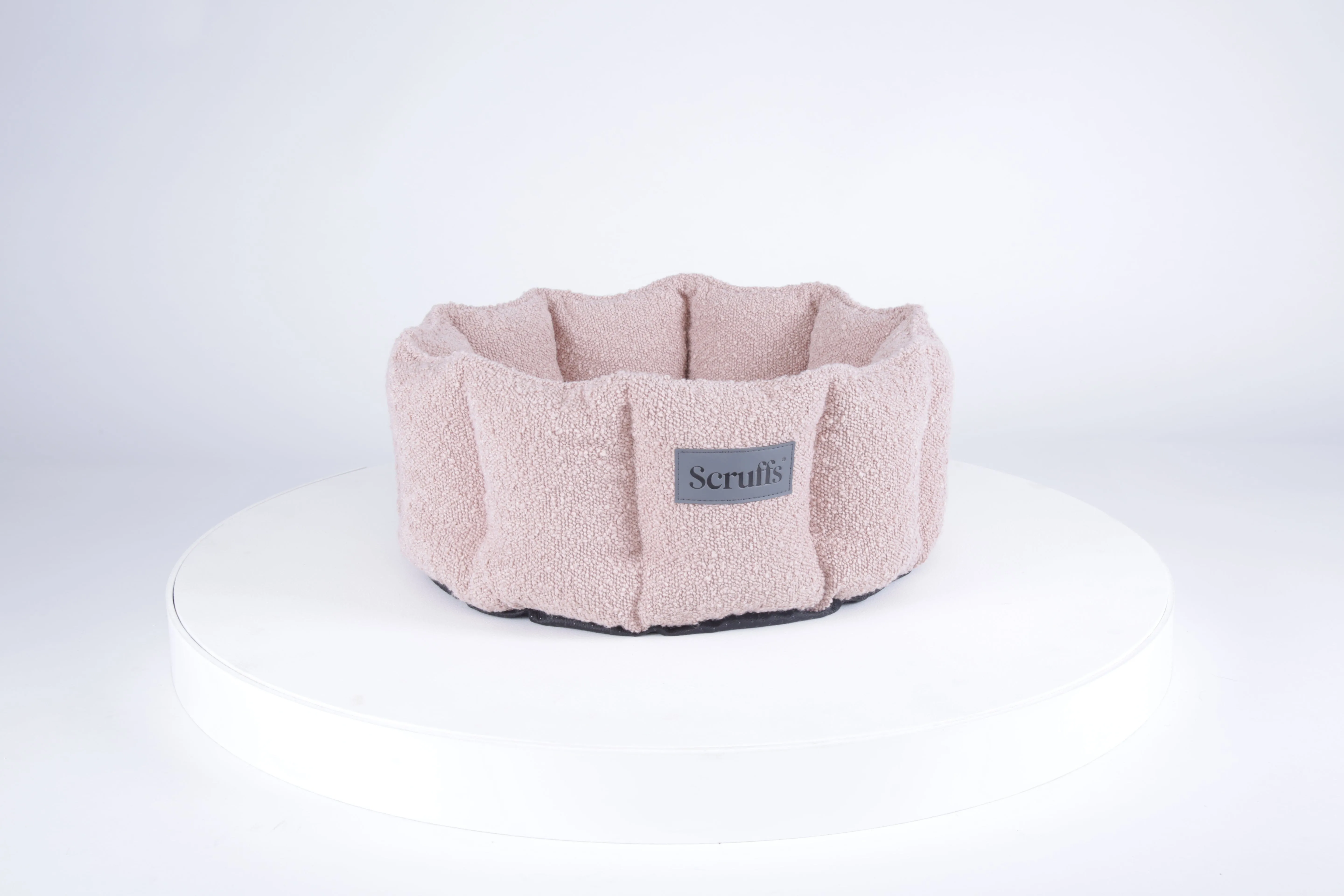 Boucle Cat Bed - Blush Pink