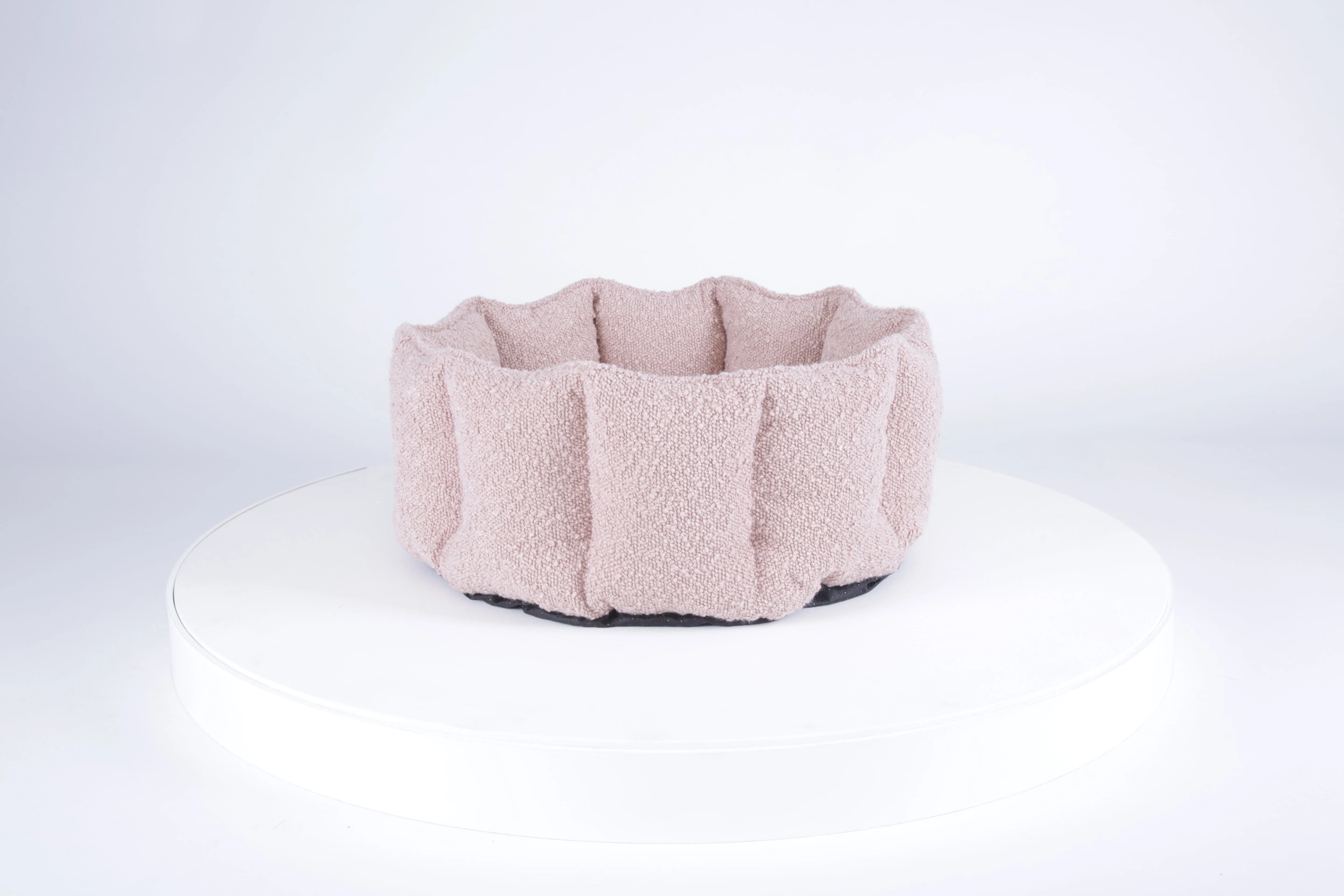 Boucle Cat Bed - Blush Pink