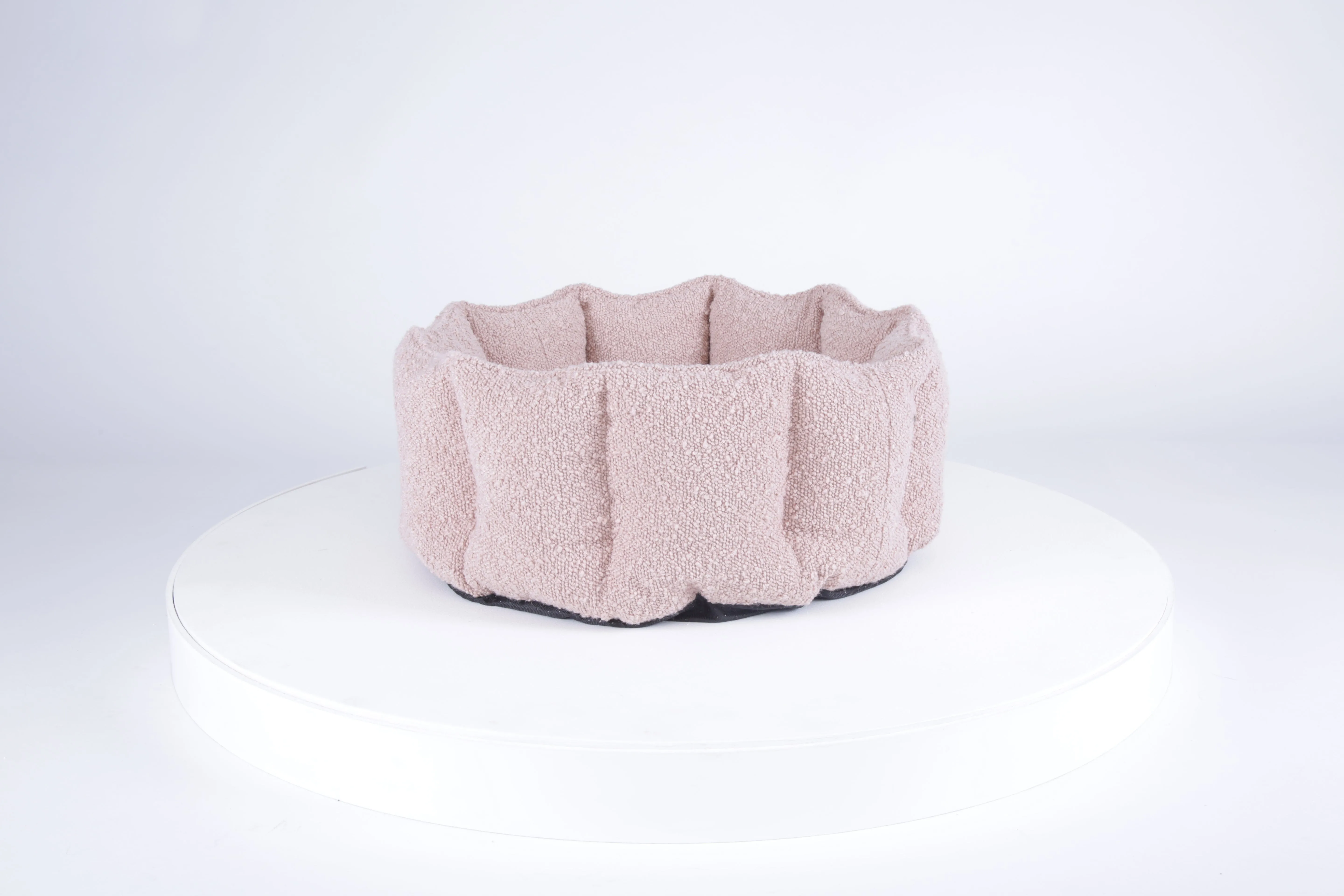Boucle Cat Bed - Blush Pink