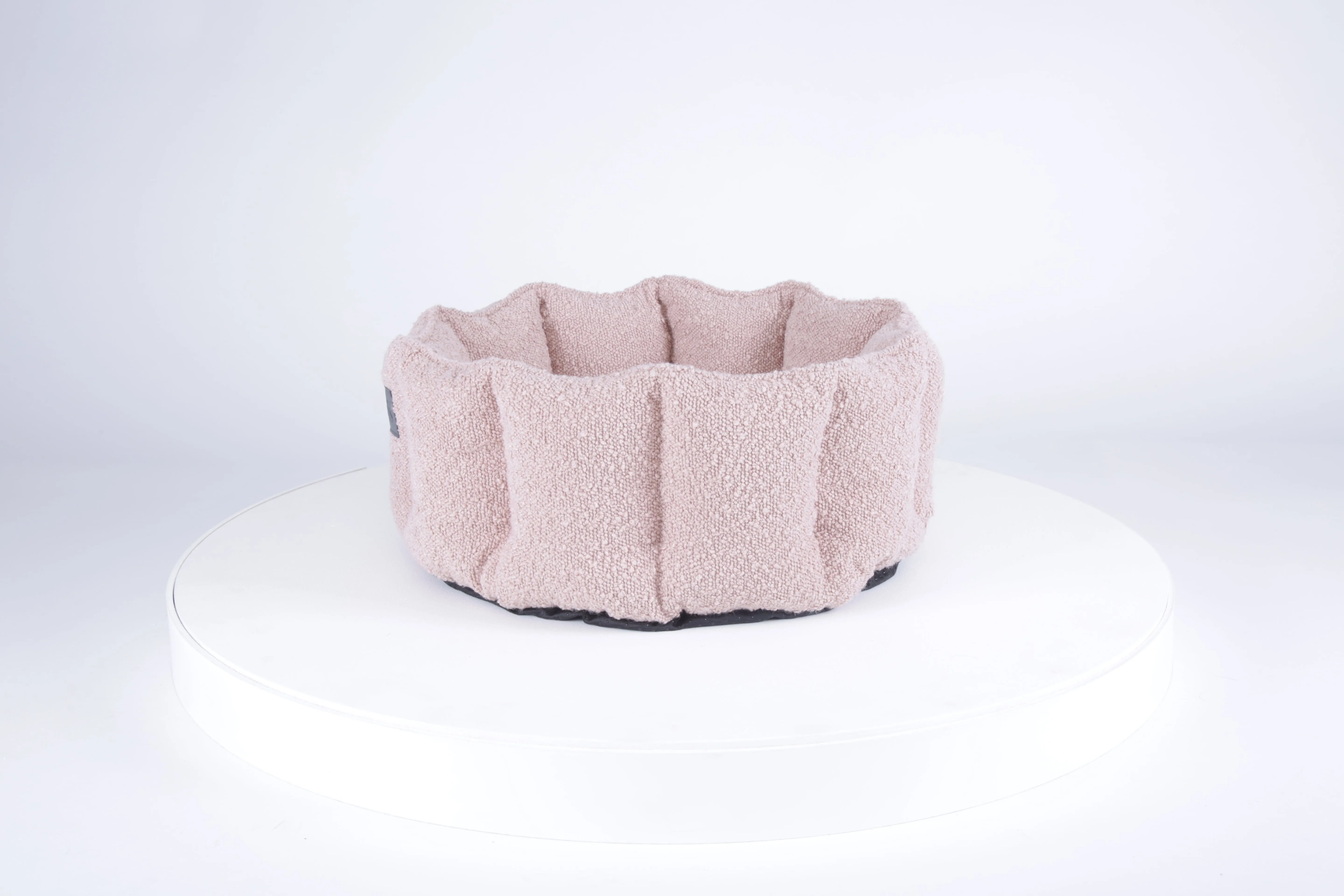 Boucle Cat Bed - Blush Pink