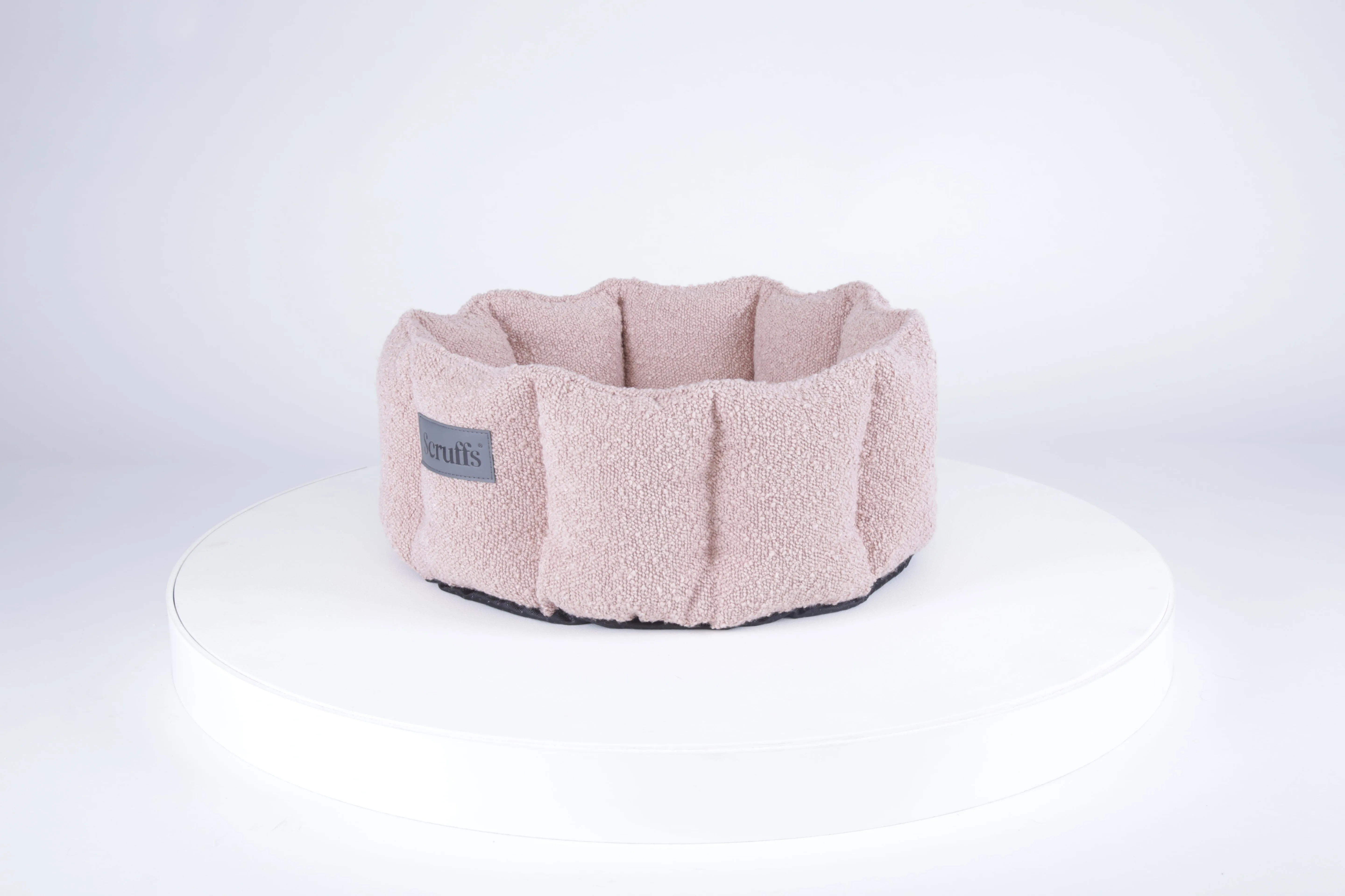 Boucle Cat Bed - Blush Pink