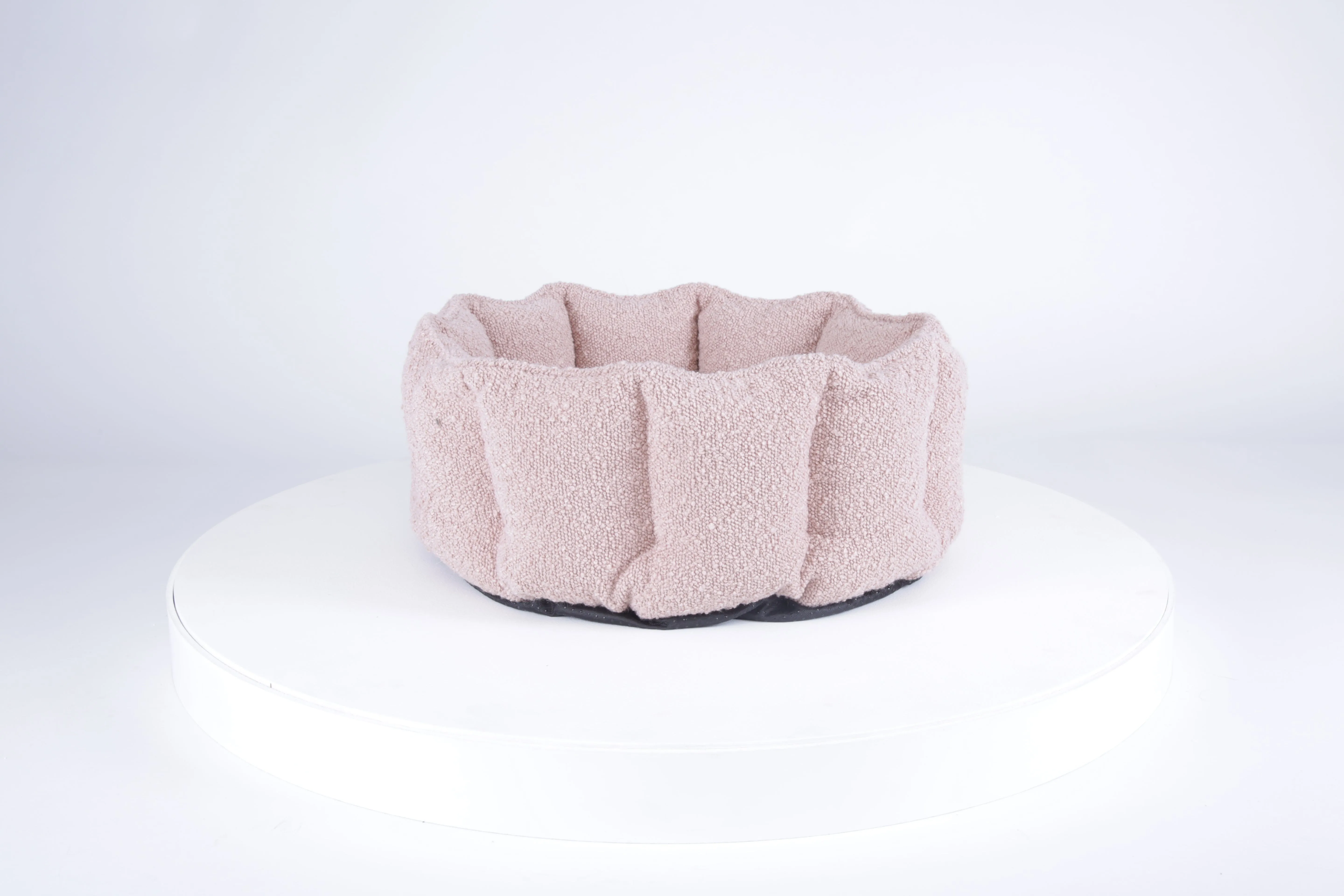 Boucle Cat Bed - Blush Pink