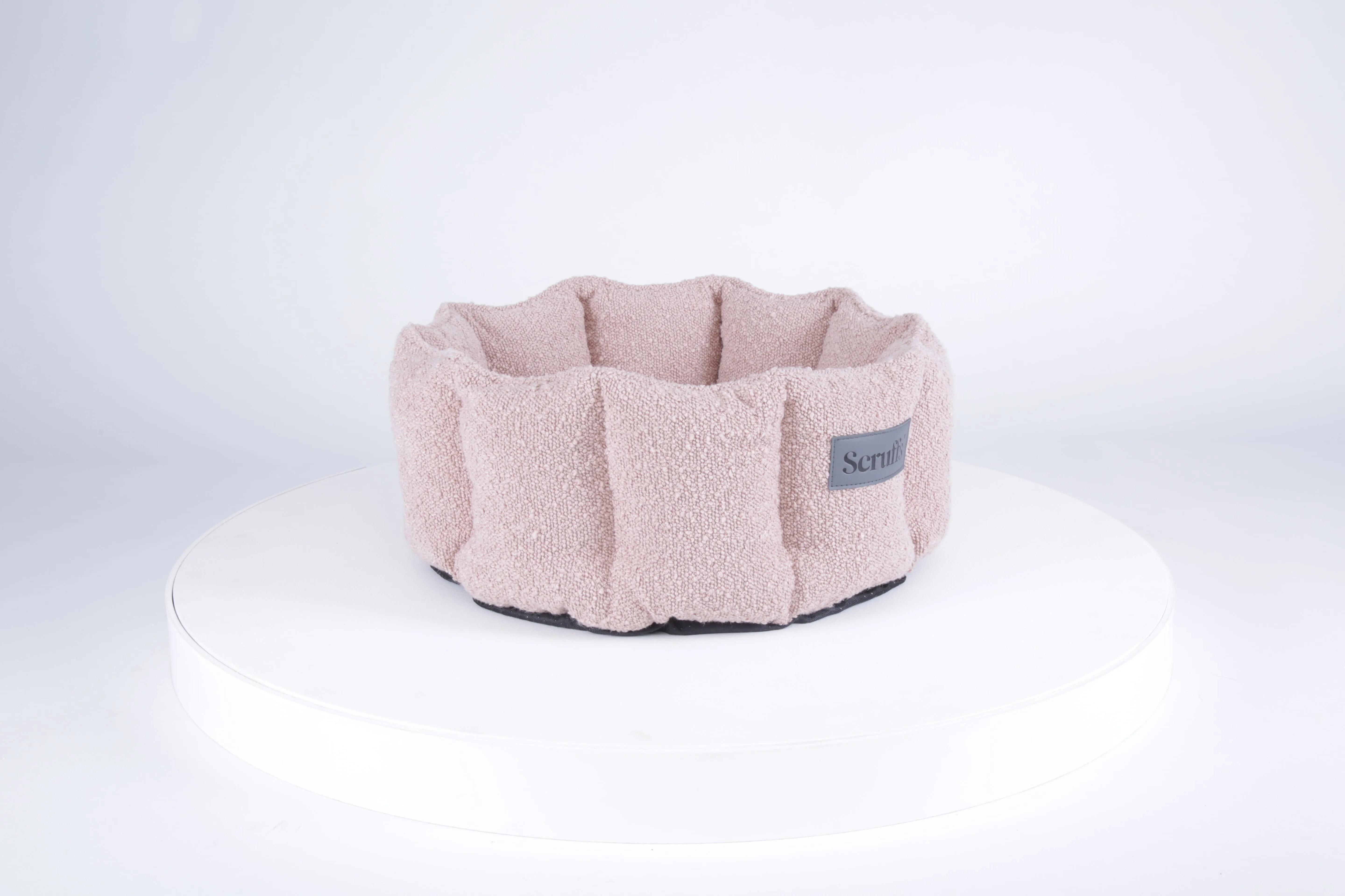 Boucle Cat Bed - Blush Pink