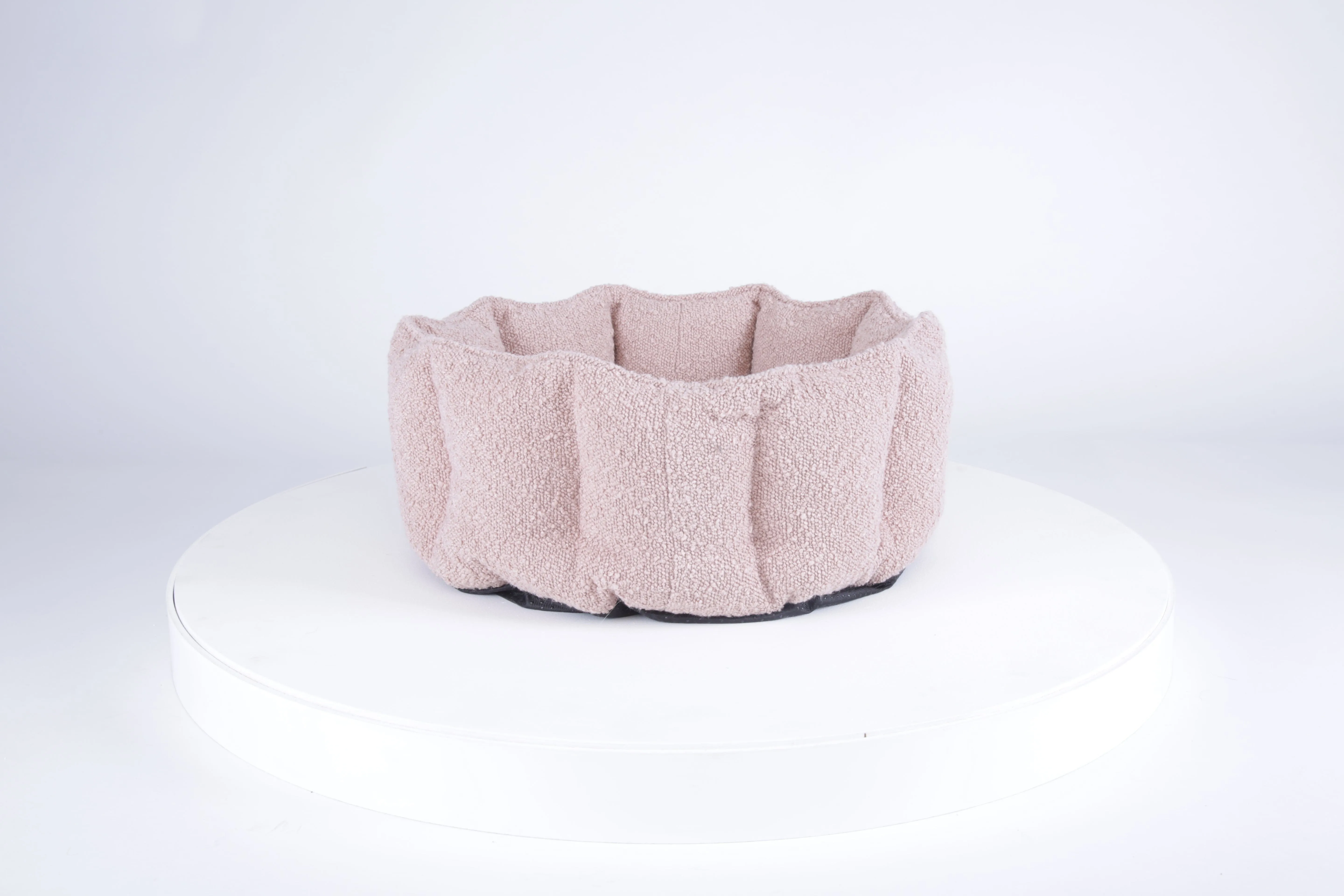 Boucle Cat Bed - Blush Pink