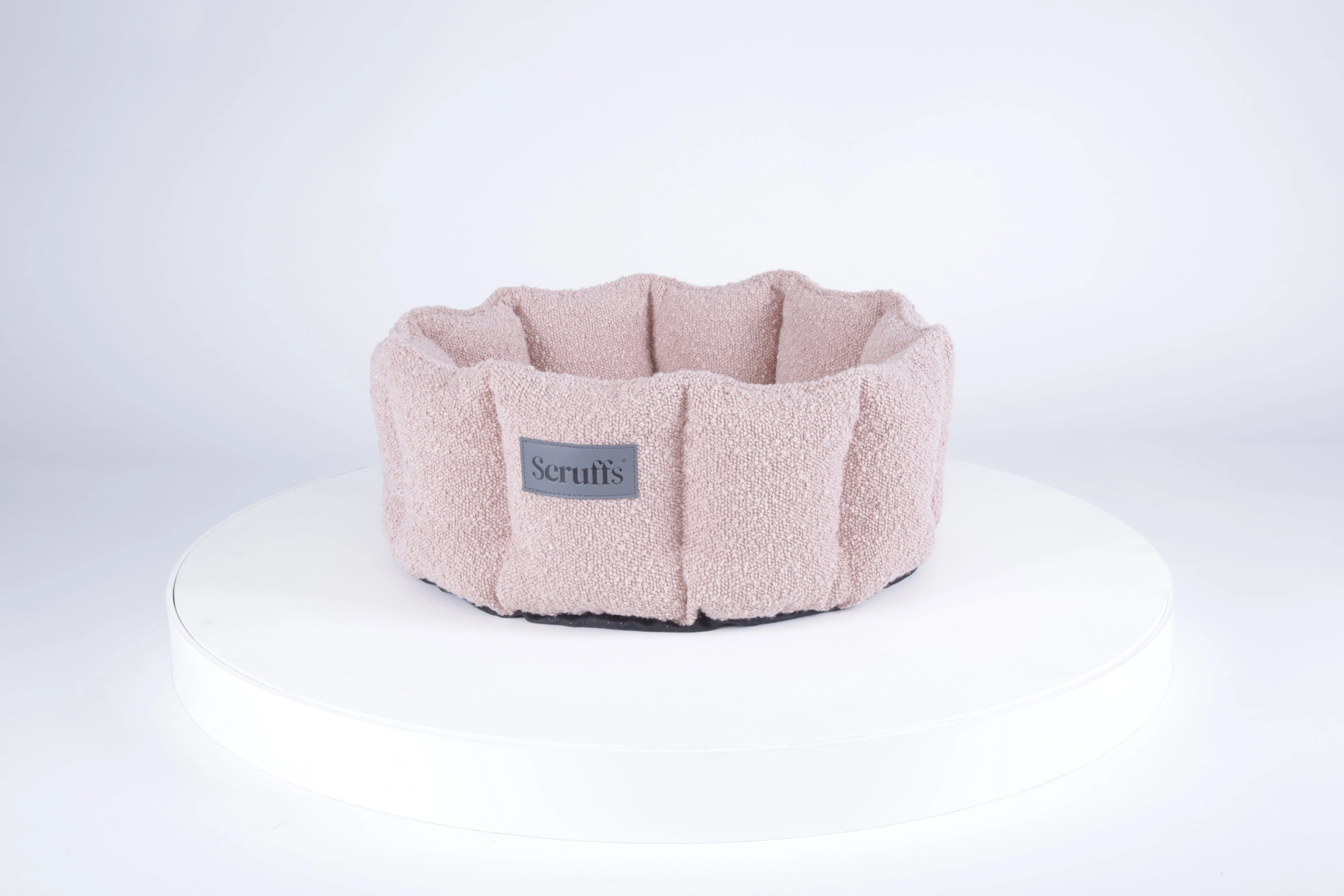 Boucle Cat Bed - Blush Pink