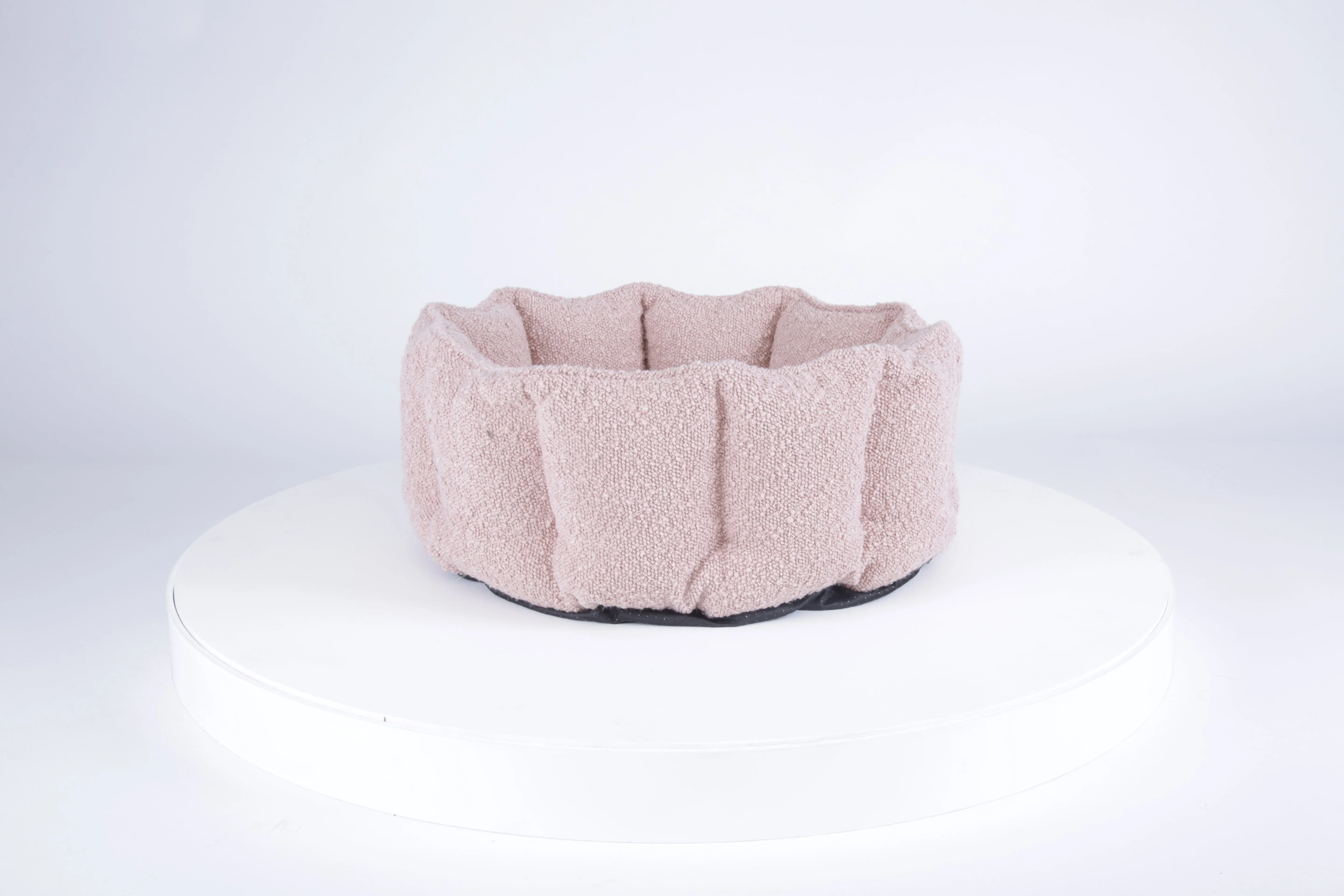 Boucle Cat Bed - Blush Pink
