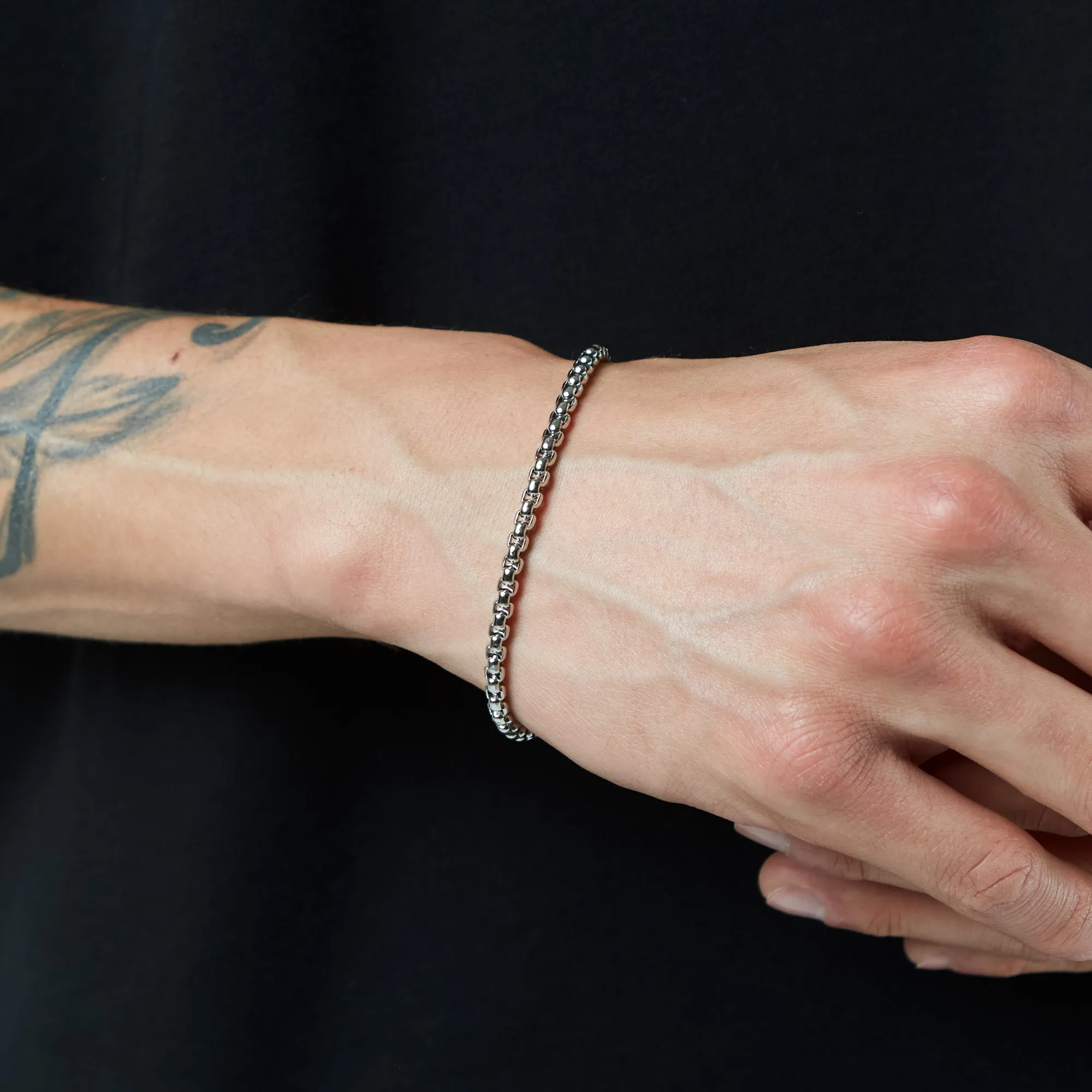 Box Chain Bracelet | Silver