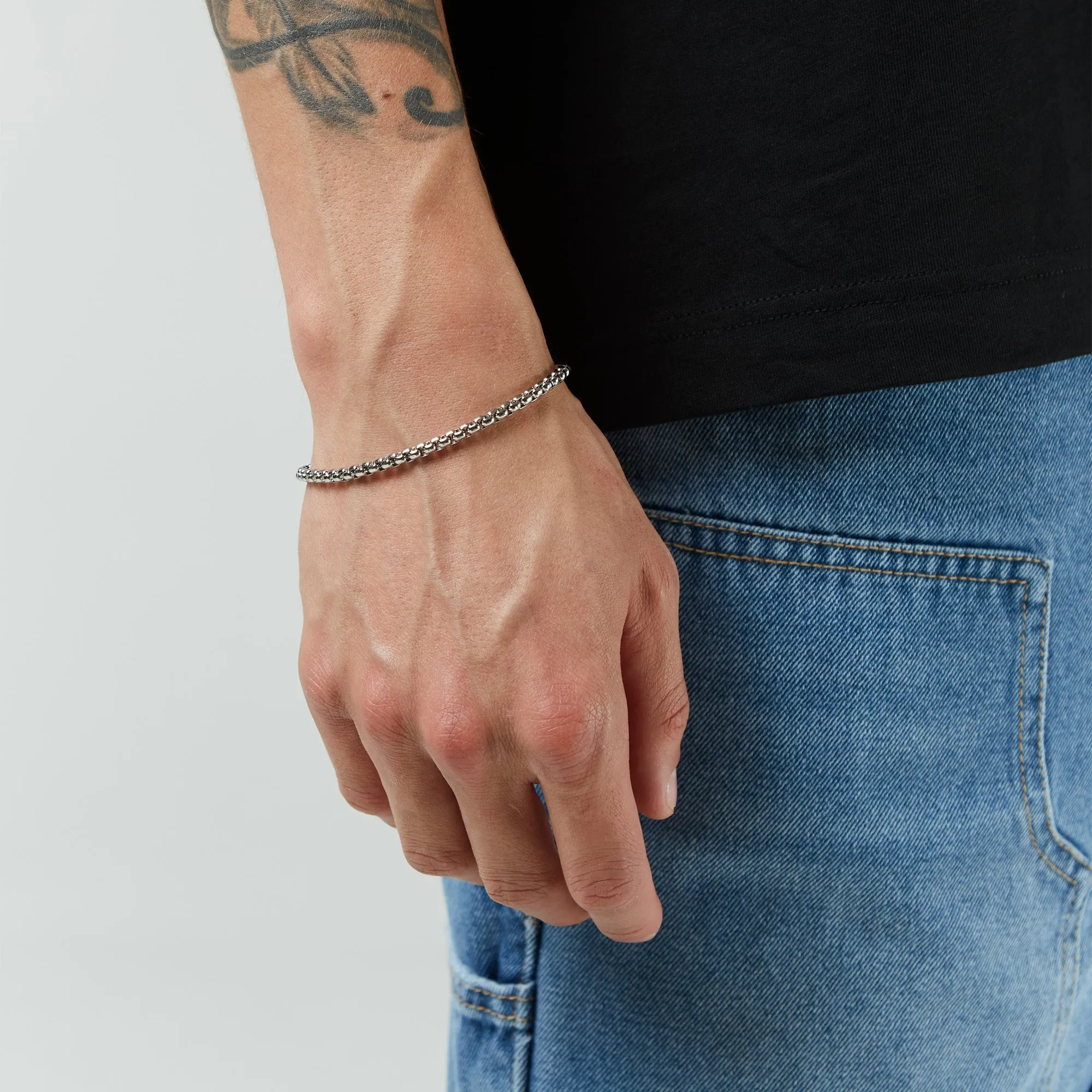 Box Chain Bracelet | Silver