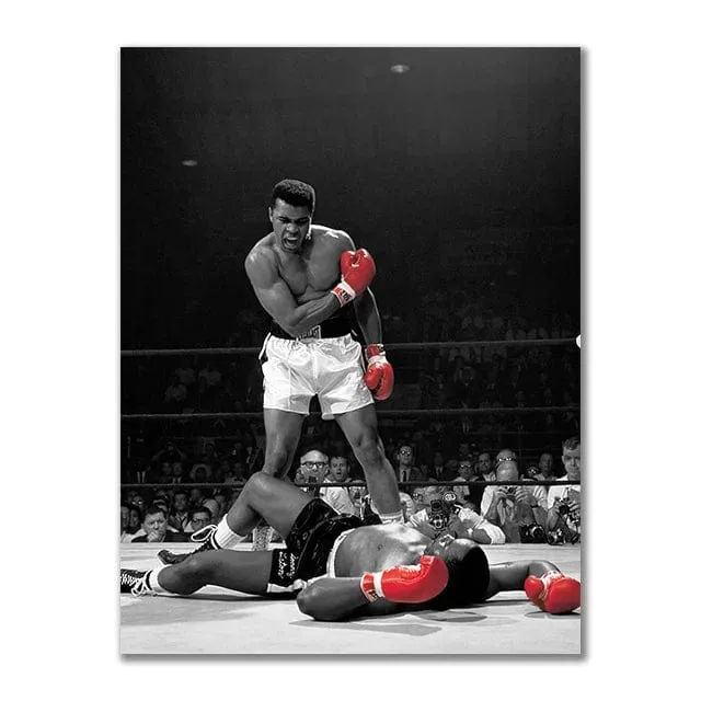 Boxing Legends Artwork Prints: Mike Tyson Muhammad Ali Motivational Quotes Wall Art