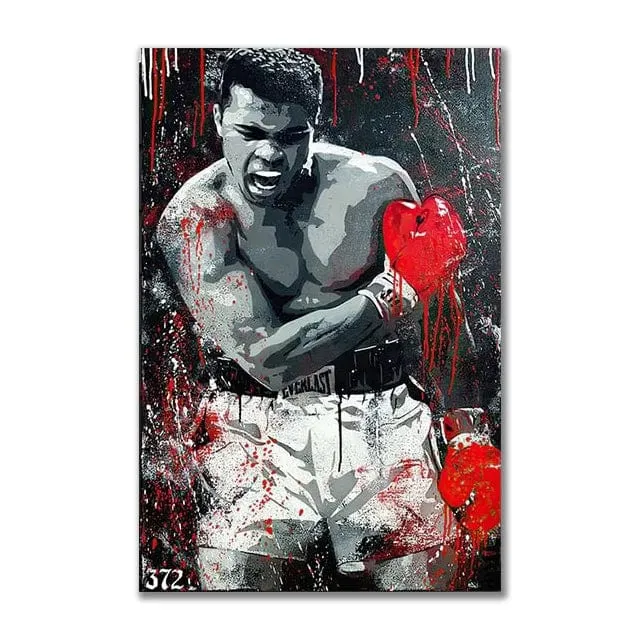 Boxing Legends Artwork Prints: Mike Tyson Muhammad Ali Motivational Quotes Wall Art